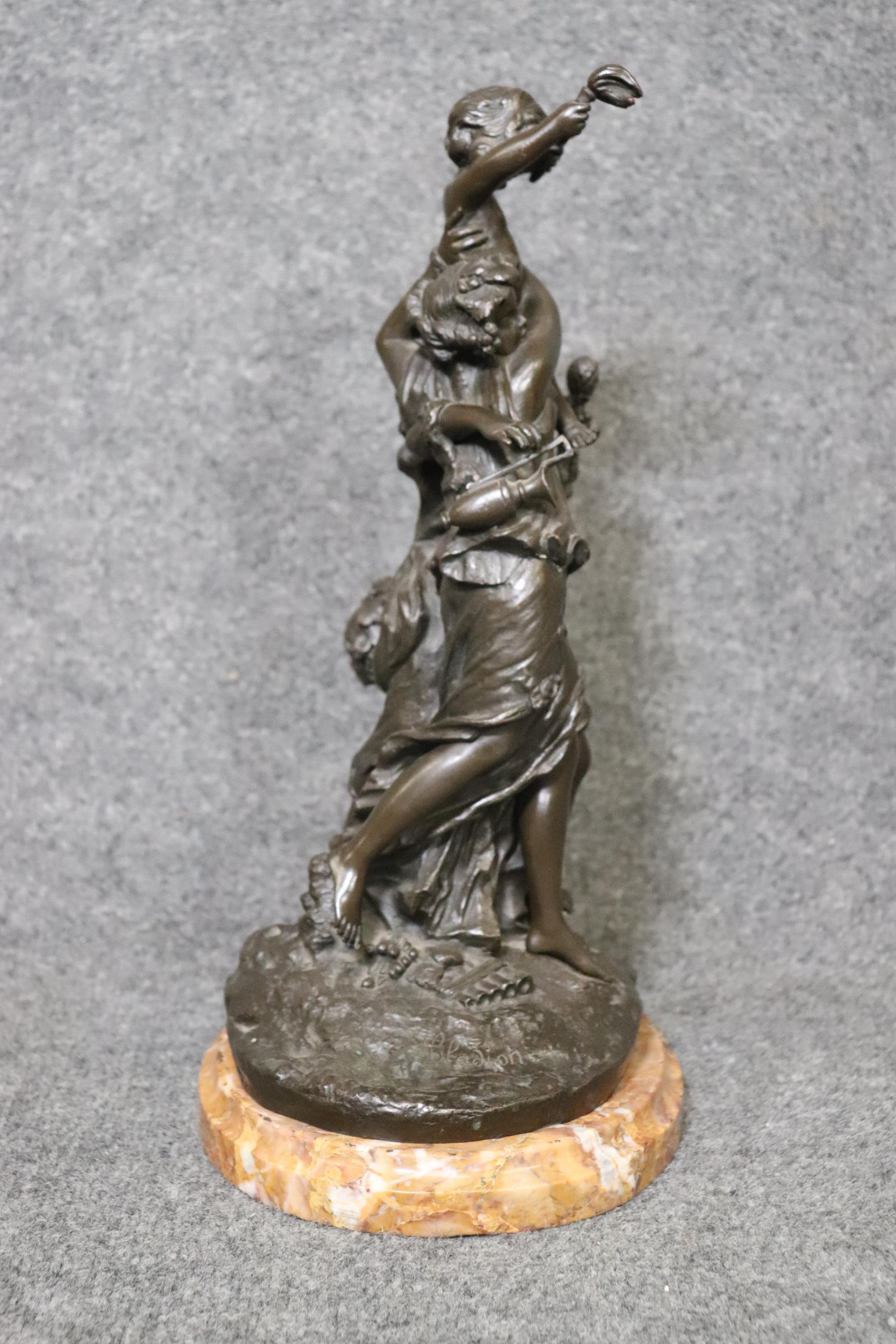 Dimensions- H: 17 3/4in W: 11 1/4in D: 8.5in
This Bronze Signed After Claude Michael Clodion titled 