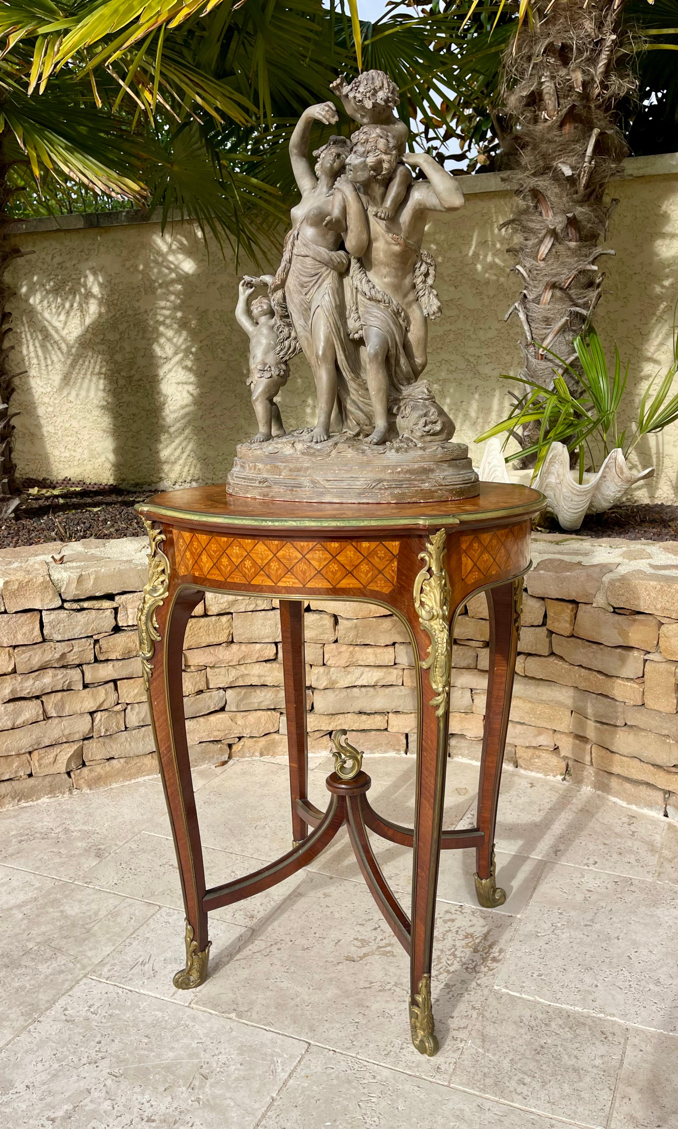 After Clodion - The Bacchanalia, Terracotta For Sale 5