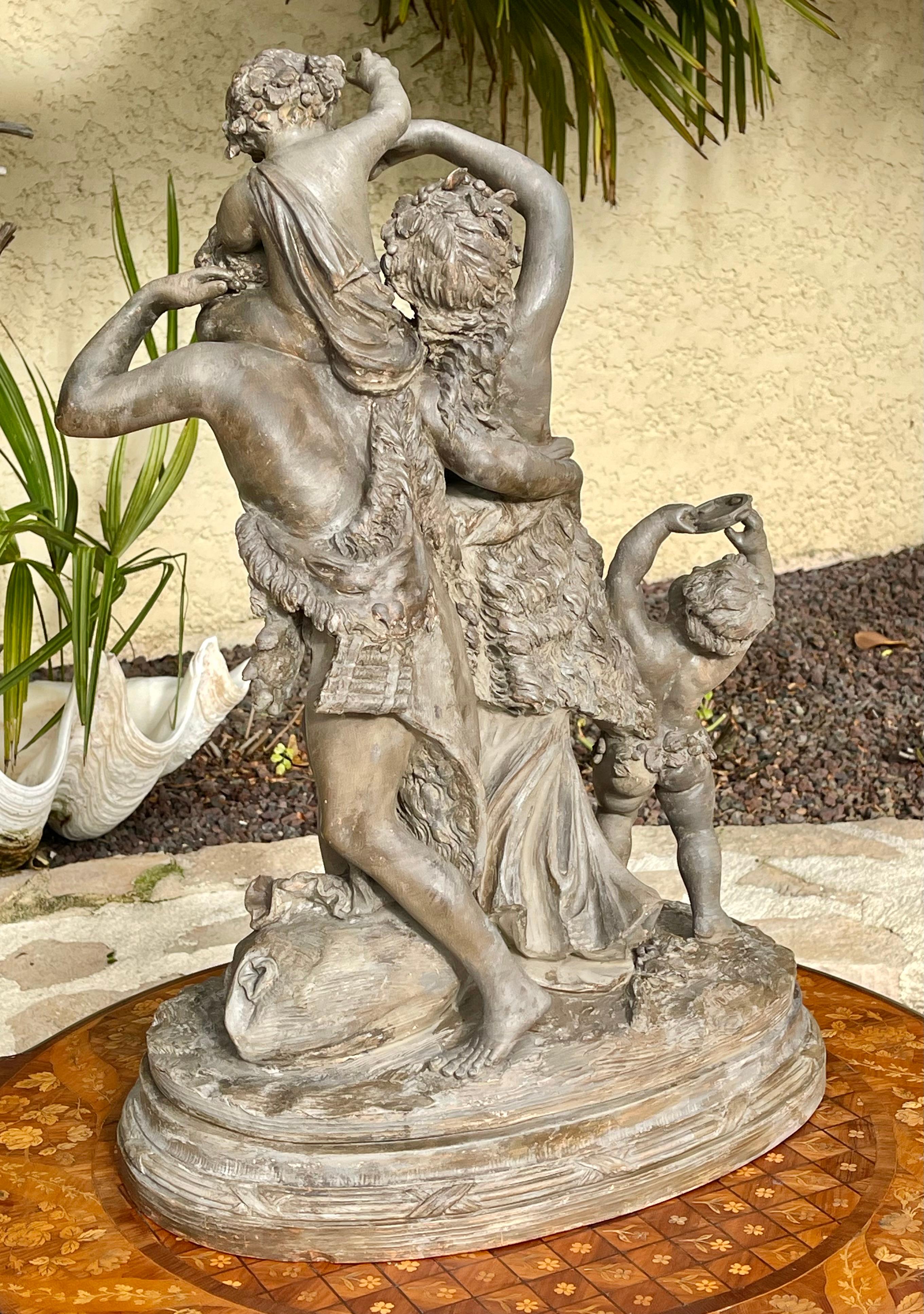 After Clodion - The Bacchanalia, Terracotta For Sale 10