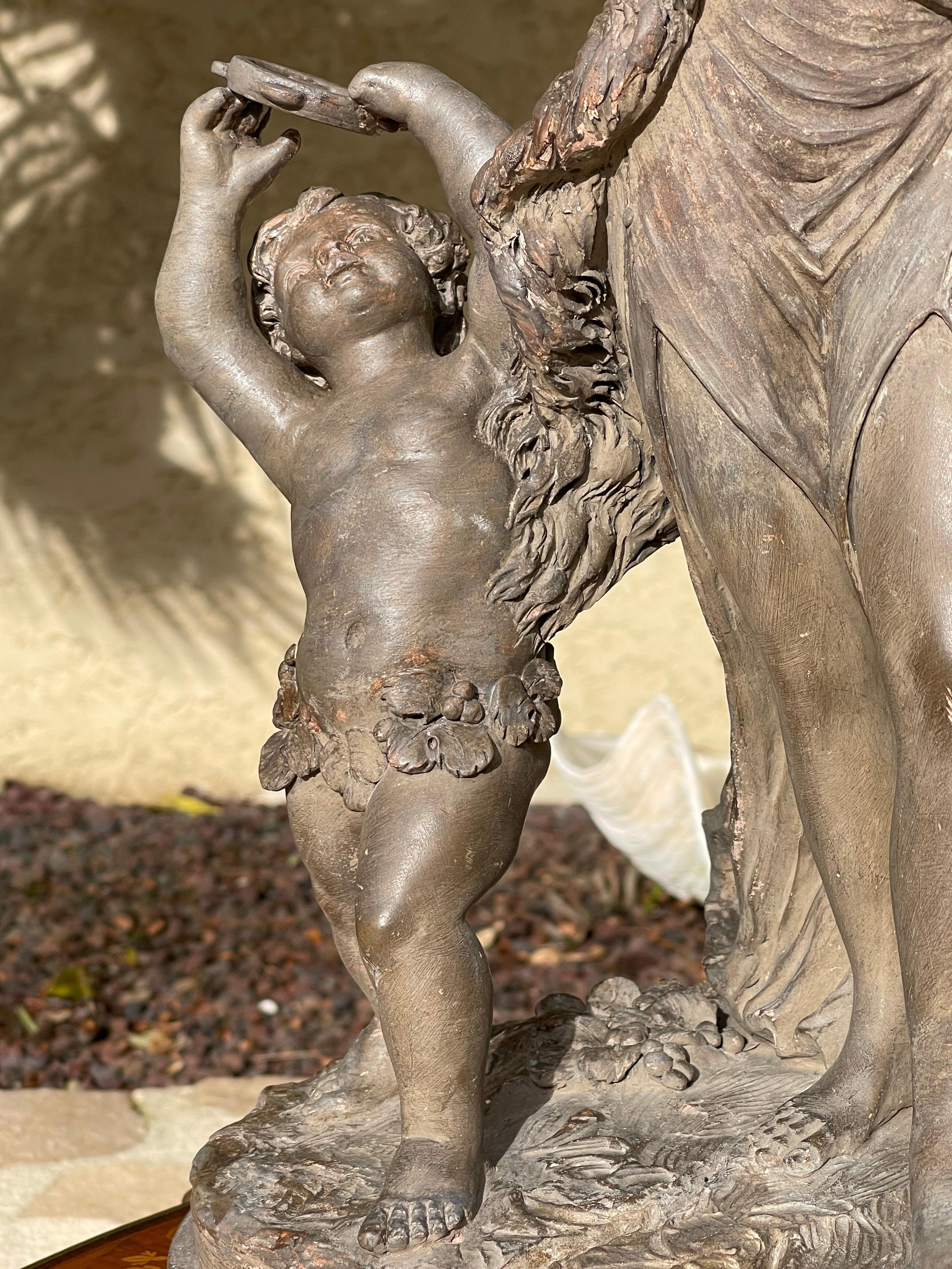 19th Century After Clodion - The Bacchanalia, Terracotta For Sale