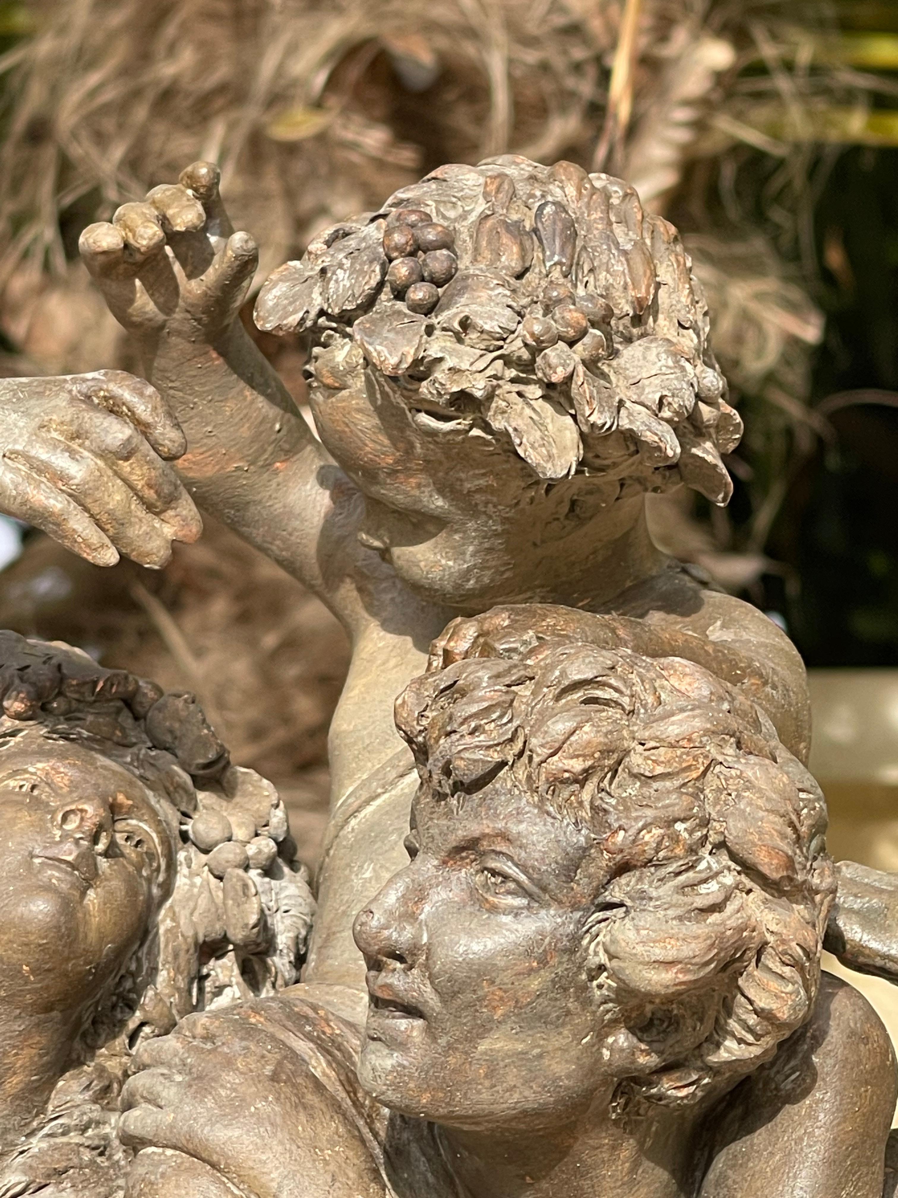 After Clodion - The Bacchanalia, Terracotta For Sale 1