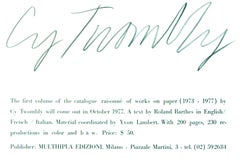 Cy Twombly's Poster - Vintage Offset Poster After Cy Twombly - 1977