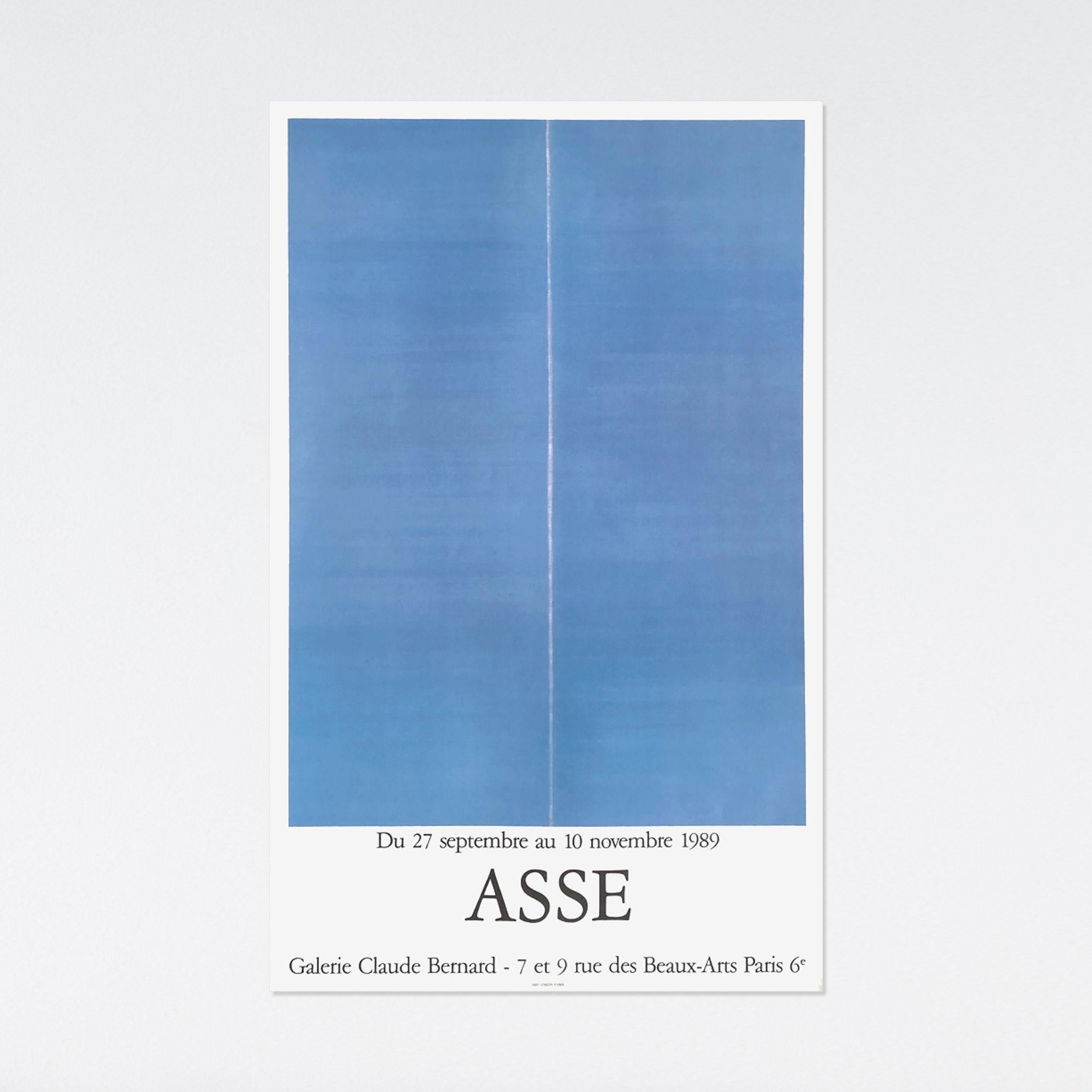 Geneviève Asse, Original 1989 Exhibition Poster, Galerie Claude Bernard - Print by (after) Cy Twombly