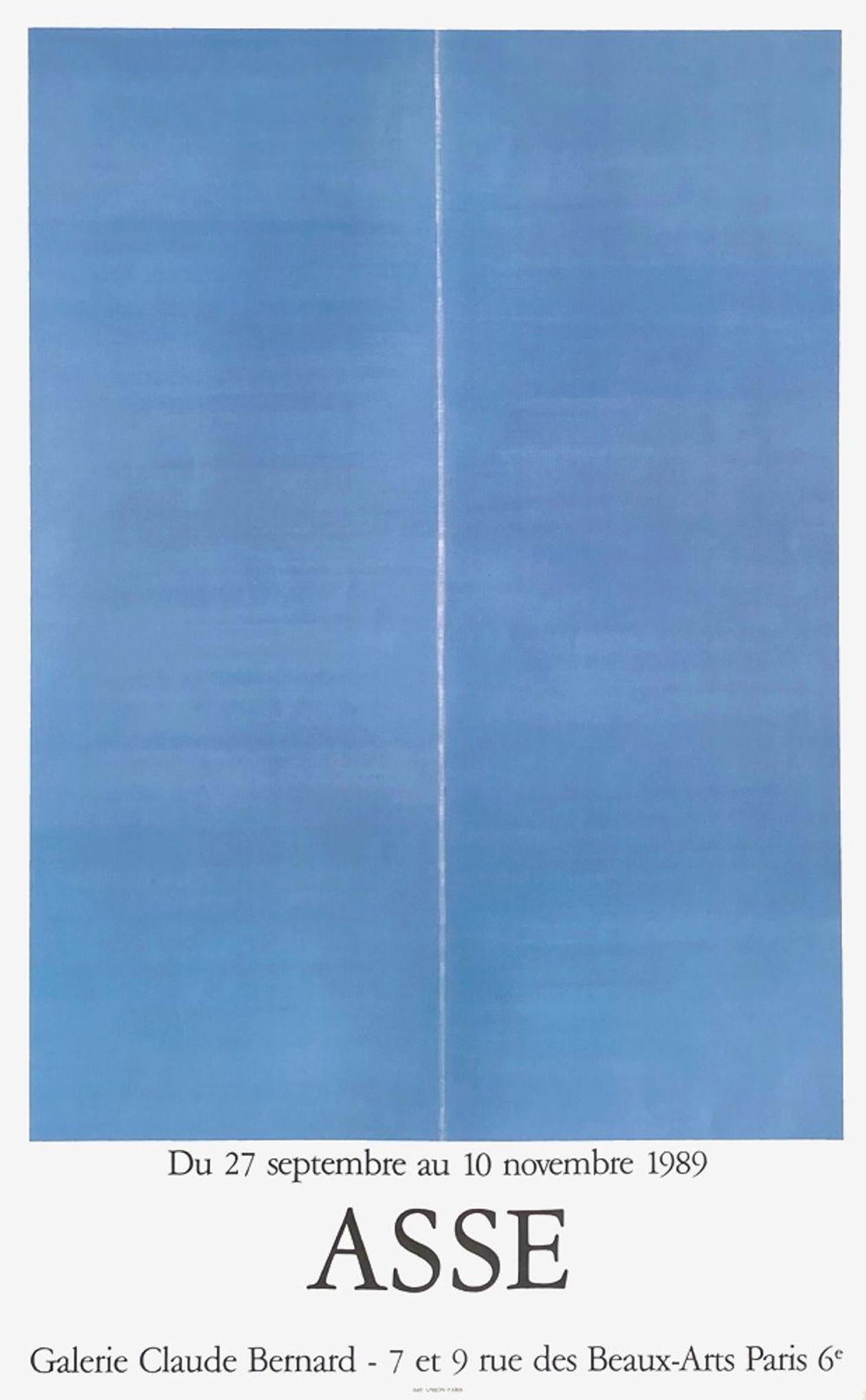 (after) Cy Twombly Abstract Print - Geneviève Asse, Original 1989 Exhibition Poster, Galerie Claude Bernard