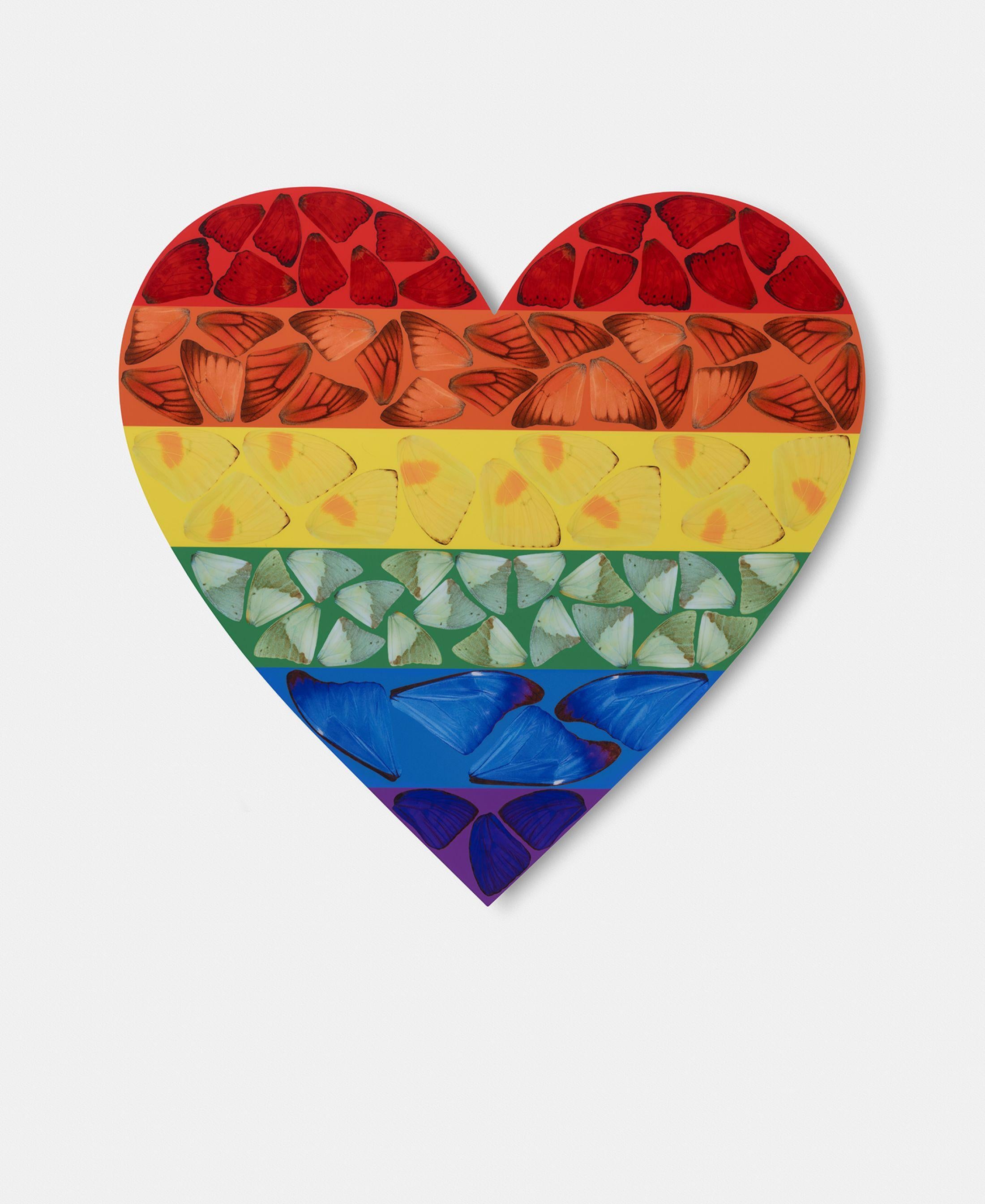 H7-3 Rainbow Butterfly Heart - Print by Damien Hirst