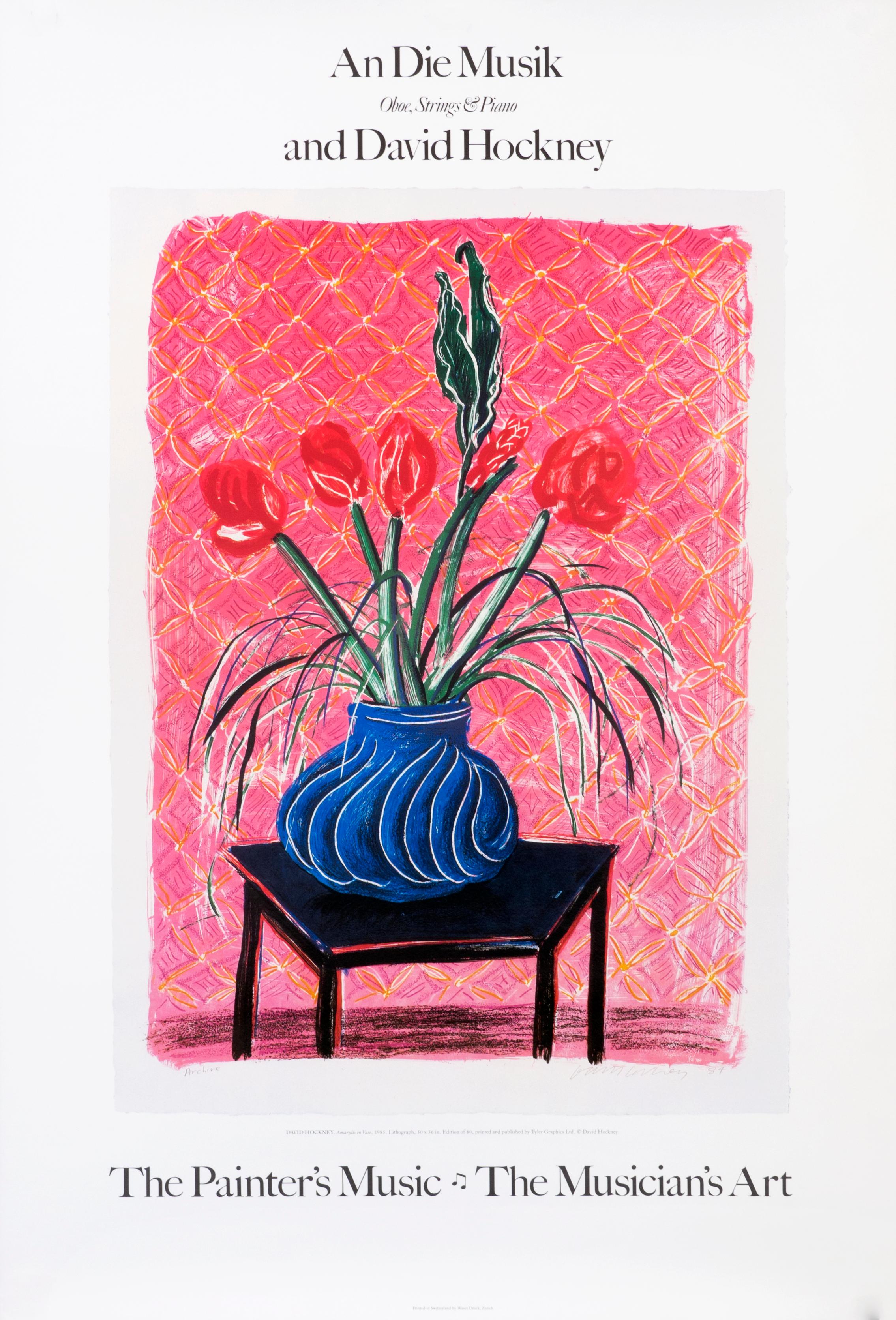 (after) David Hockney "An Die Musik David Hockney" Original Vintage