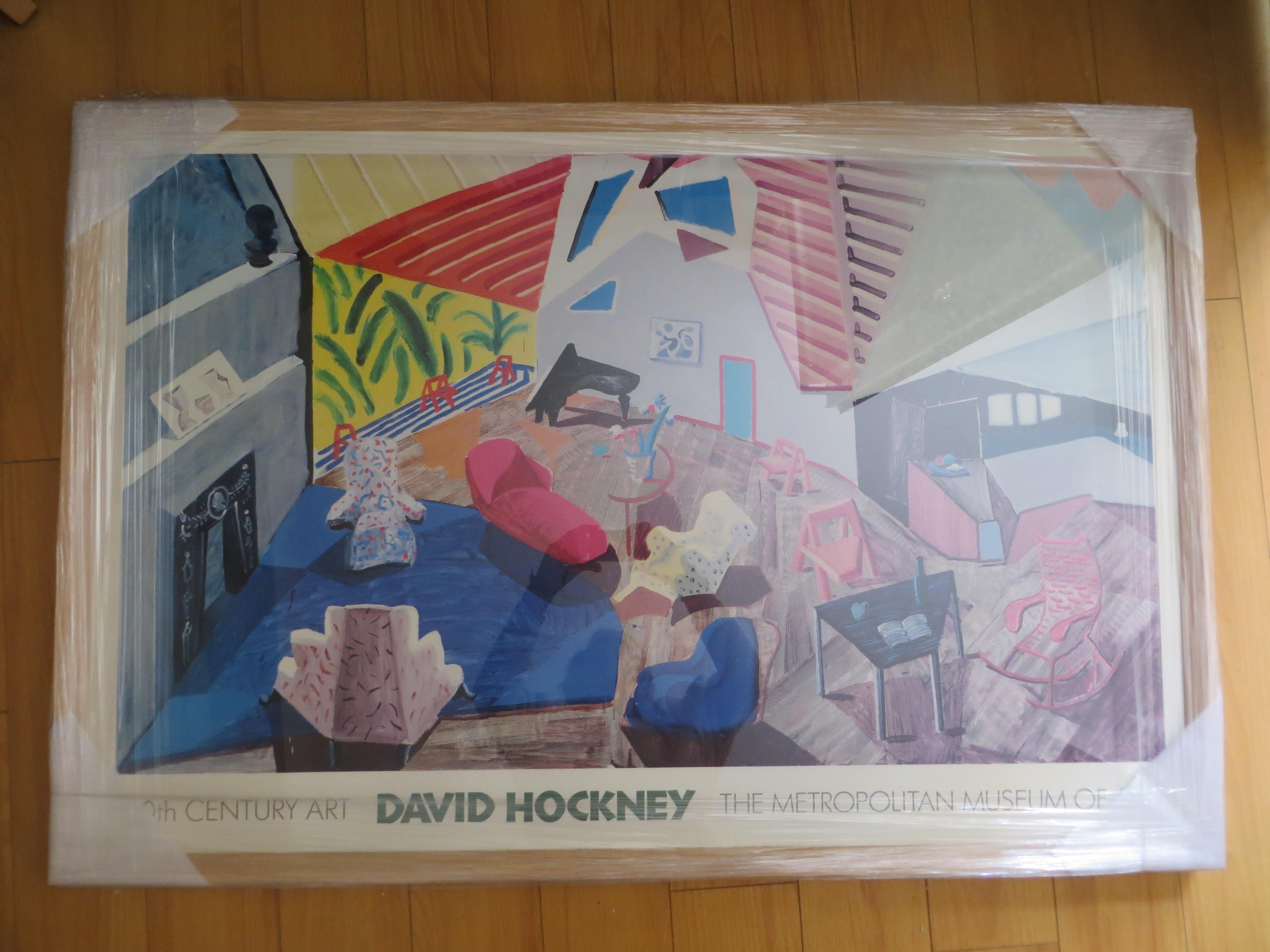 DAVID HOCKNEY 1989 - 1990 Metropolitan Museum of Art Exhibition Original Poster - Print by (after) David Hockney