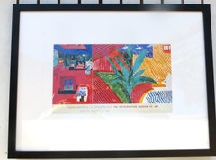 David Hockney, A Retrospective, Pop Art Print Exhibition Poster, 1988