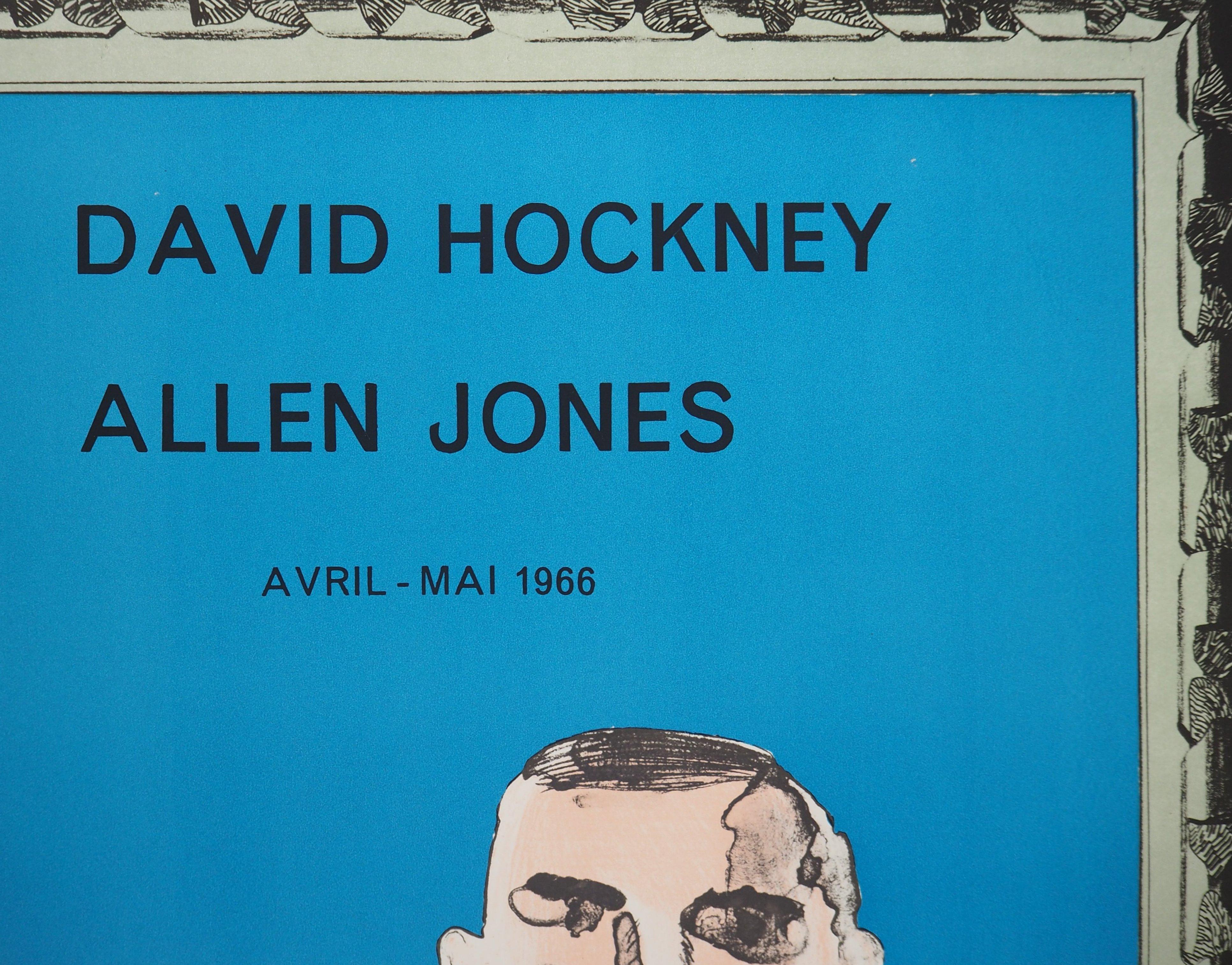 David Hockney und Allen Jones in der Gallery Seder – Lithographie – Print von (after) David Hockney