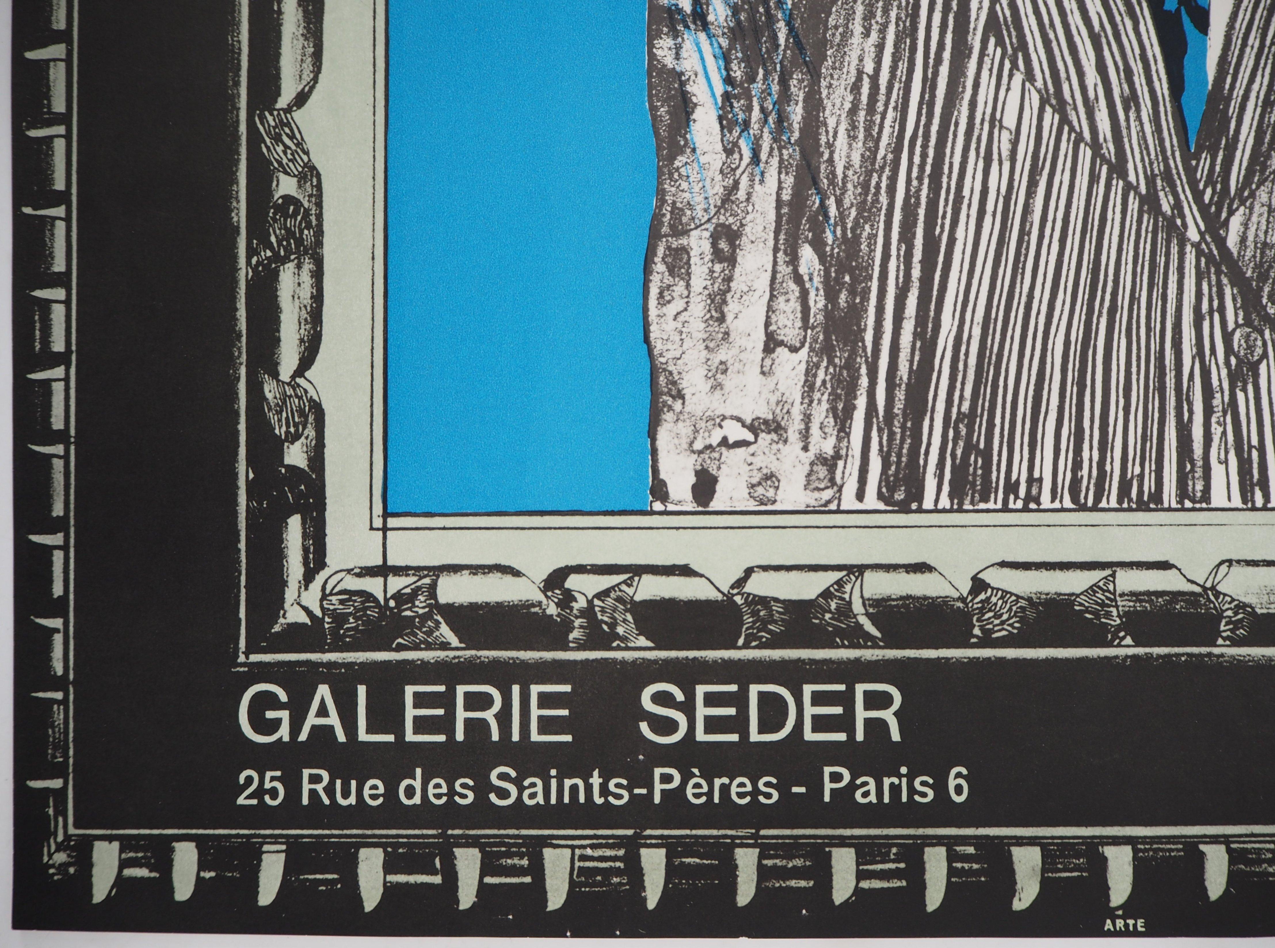 David Hockney und Allen Jones in der Gallery Seder – Lithographie (Schwarz), Figurative Print, von (after) David Hockney