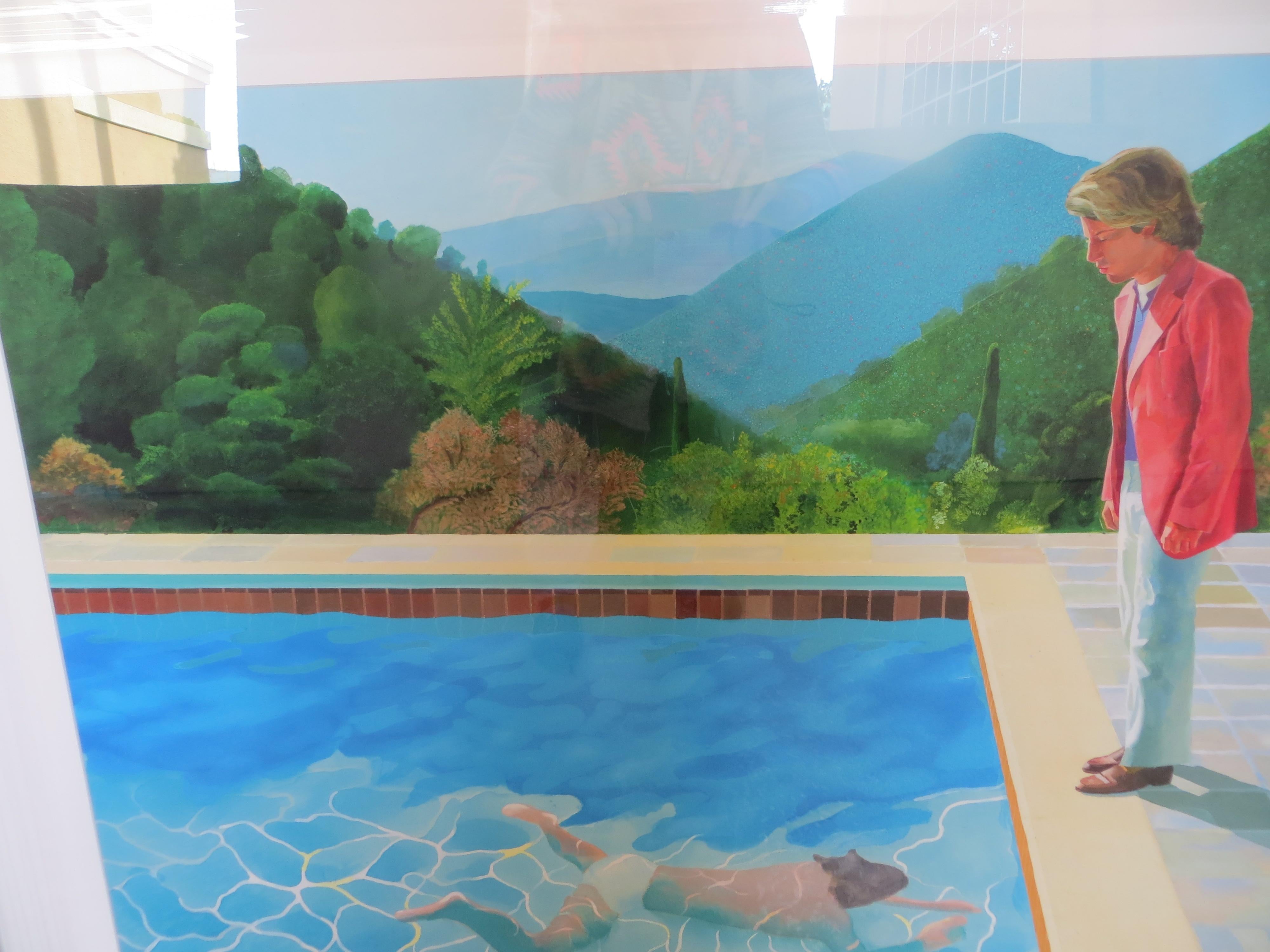 David Hockney Pool with Two Figures Lithograph - Contemporary Print by (after) David Hockney