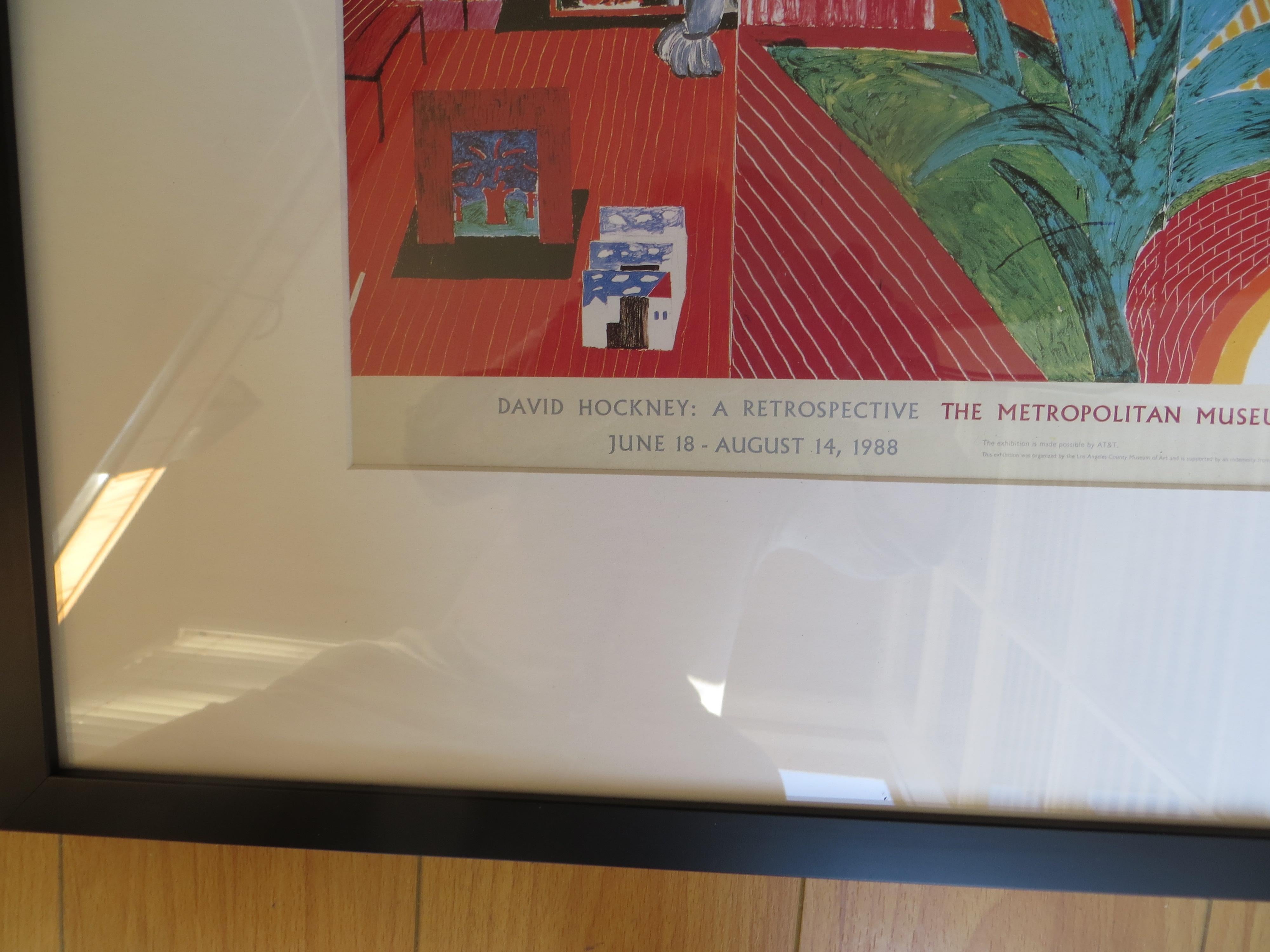 David Hockney, A Retrospective, Pop Art Print Exhibition Poster, 1988  For Sale 1