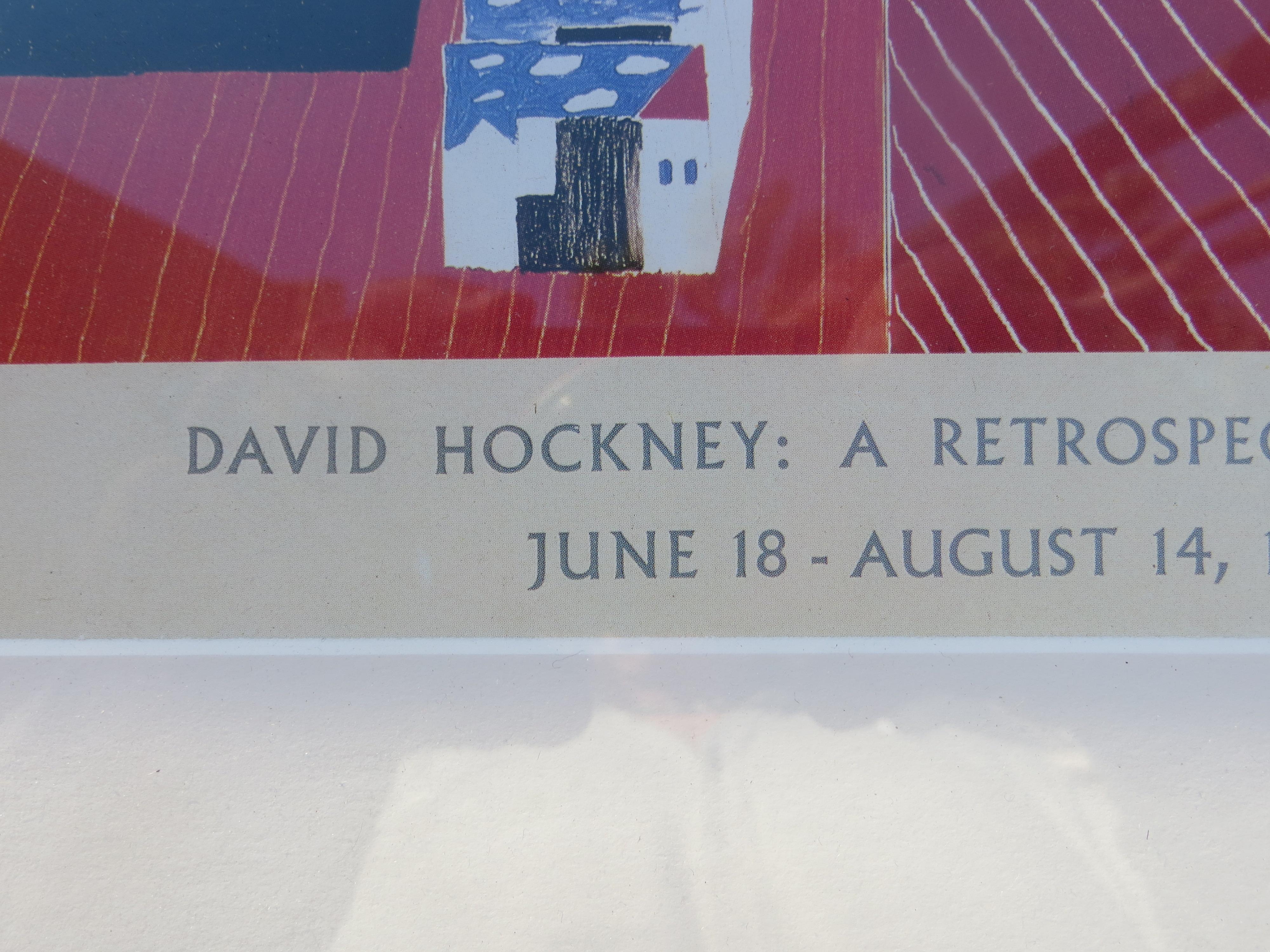 David Hockney, Eine Retrospektive, Pop-Art-Druck-Ausstellungsplakat, 1988  im Angebot 2