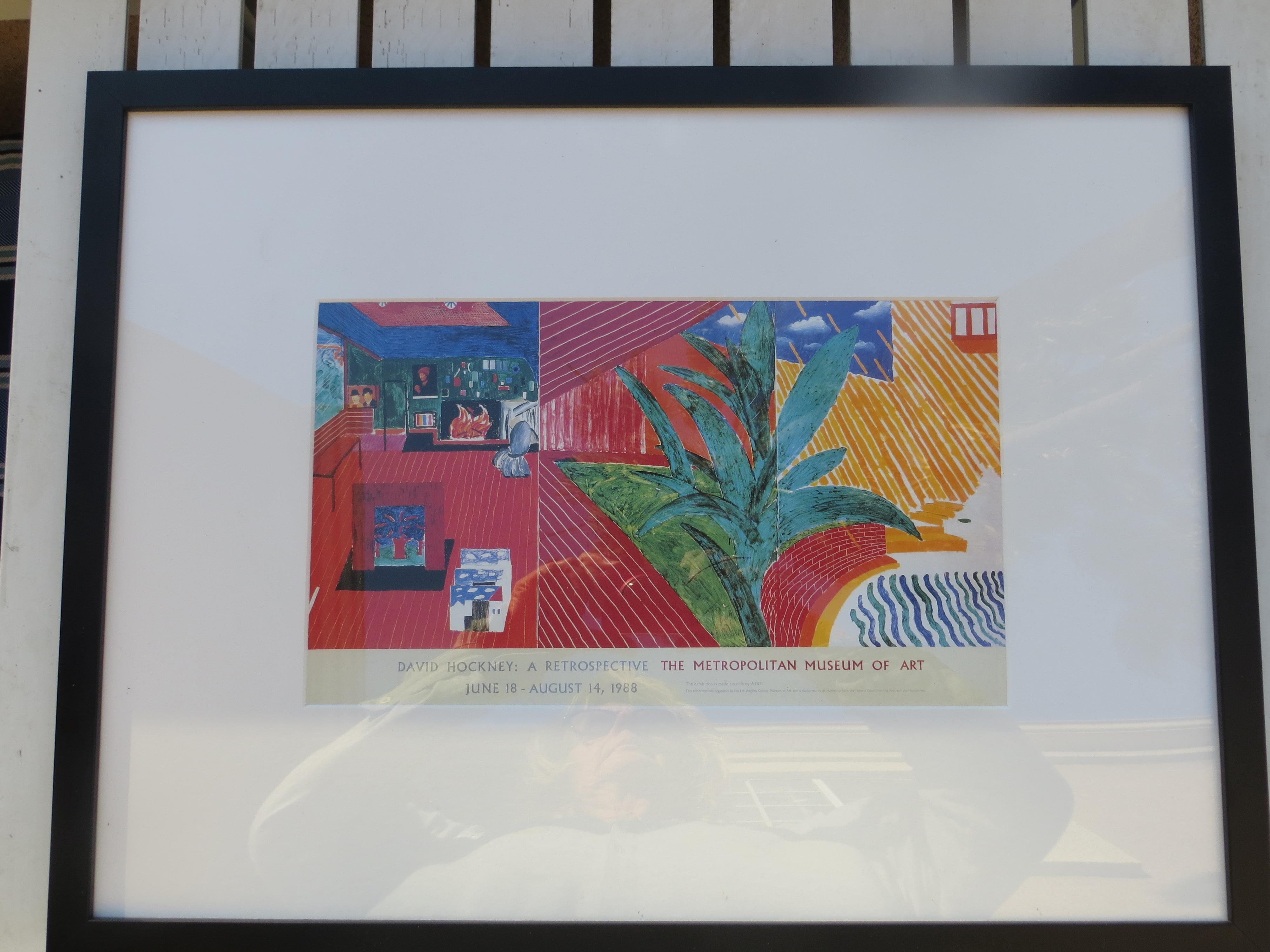 David Hockney, Eine Retrospektive, Pop-Art-Druck-Ausstellungsplakat, 1988  im Angebot 3