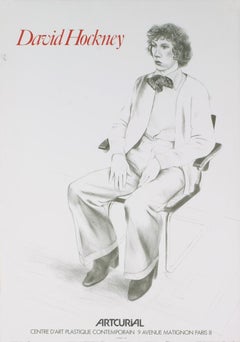 Vintage David Hockney-Portrait of Gregory Evans