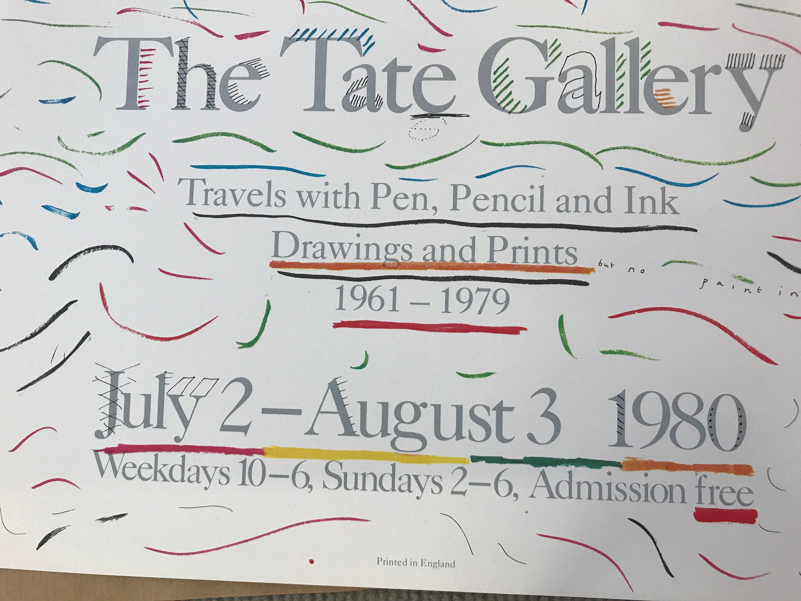 David Hockney Poster for the Tate Gallery, July – Pop Art Vintage For Sale 2