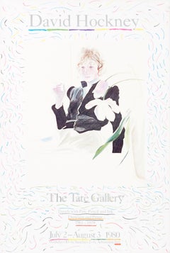 "David Hockney - The Tate Gallery" Original Vintage Exhibition Poster