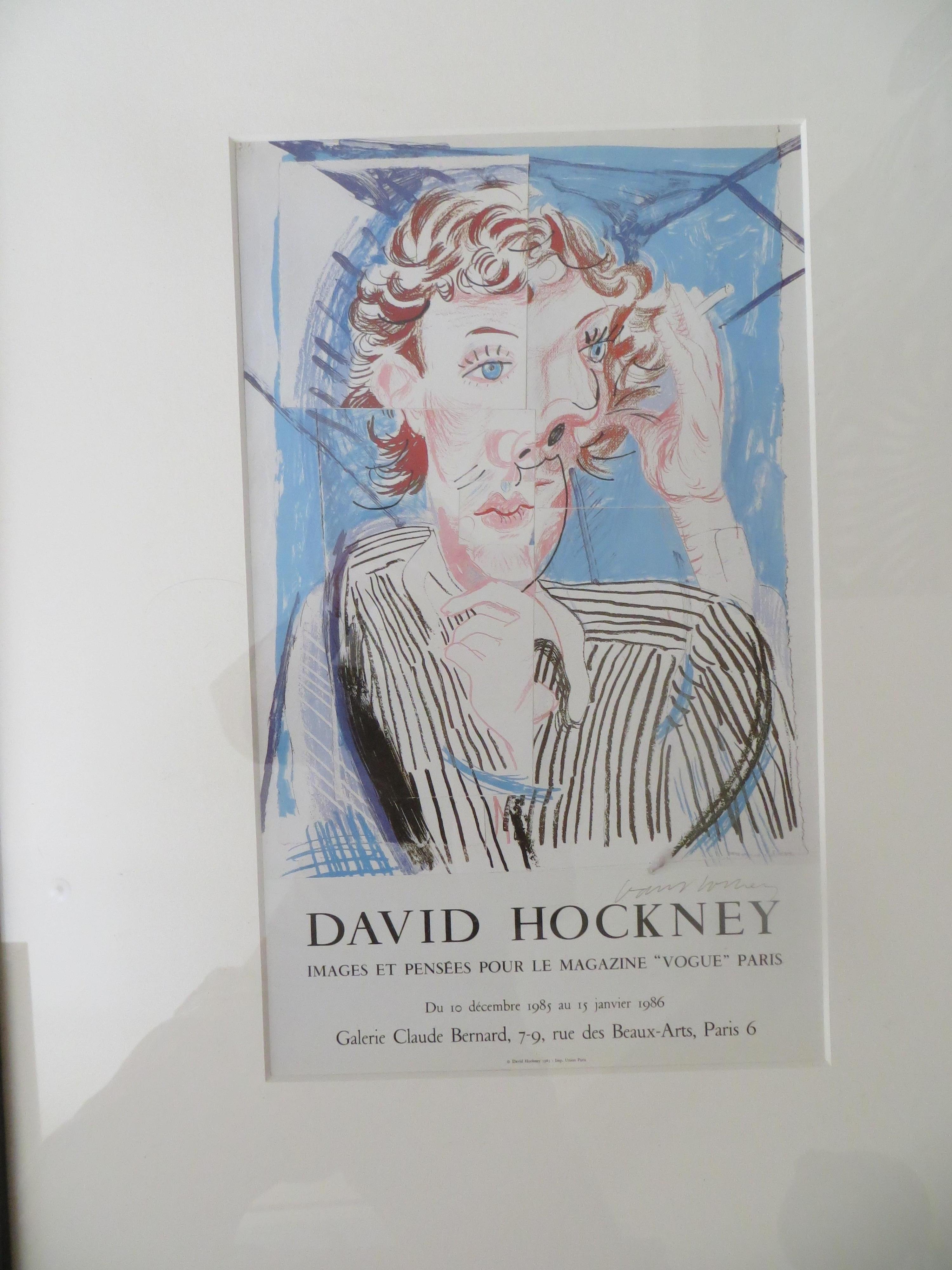 David Hockney Vintage 1985, Pop Art Lithograph Print 