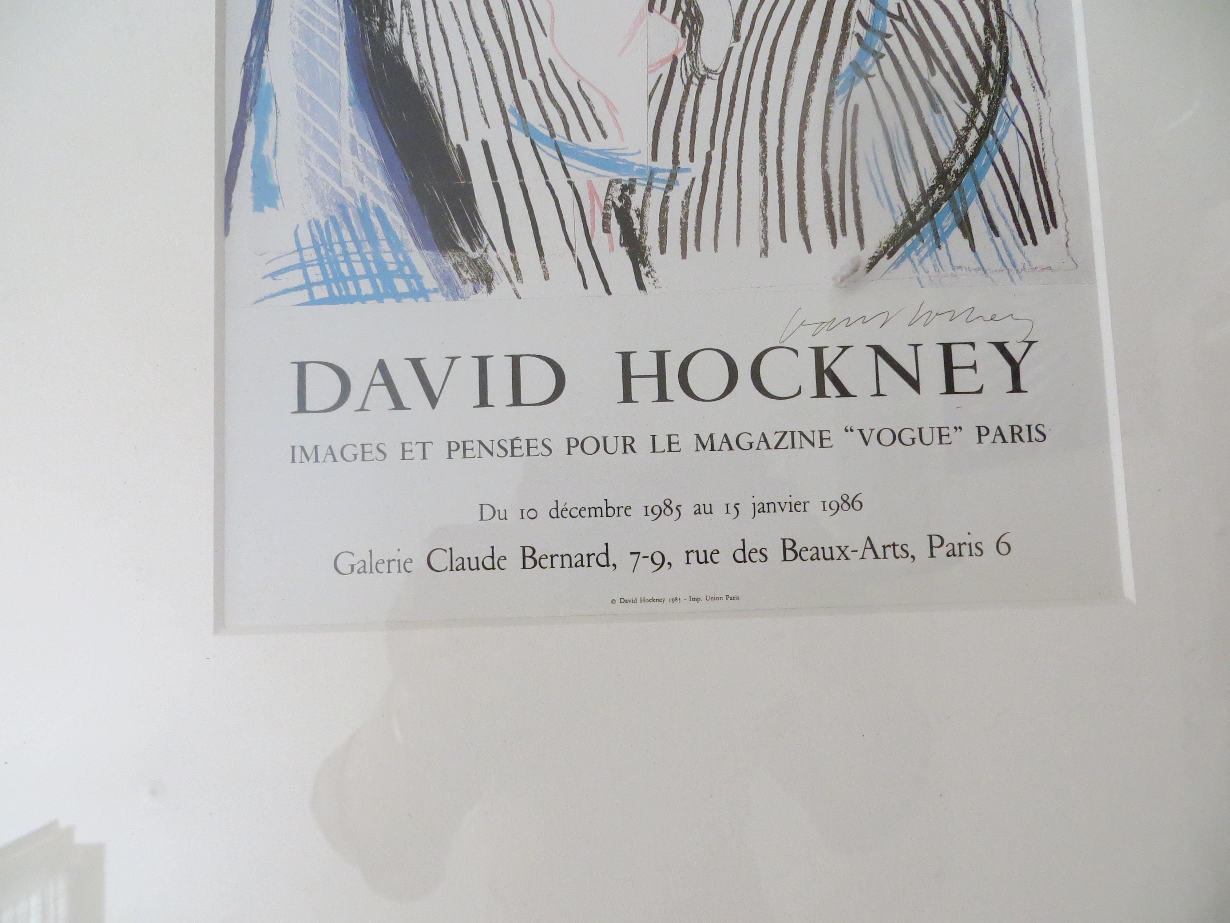 David Hockney Vintage 1985, Pop Art Lithograph Print 