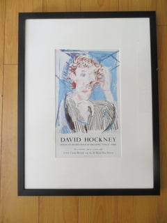 David Hockney Vintage 1985, Pop Art Lithograph Print "Paris, Vogue" Framed