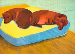 Dog Painting #38 Offset Print, Pop Art, Vintage, 1995