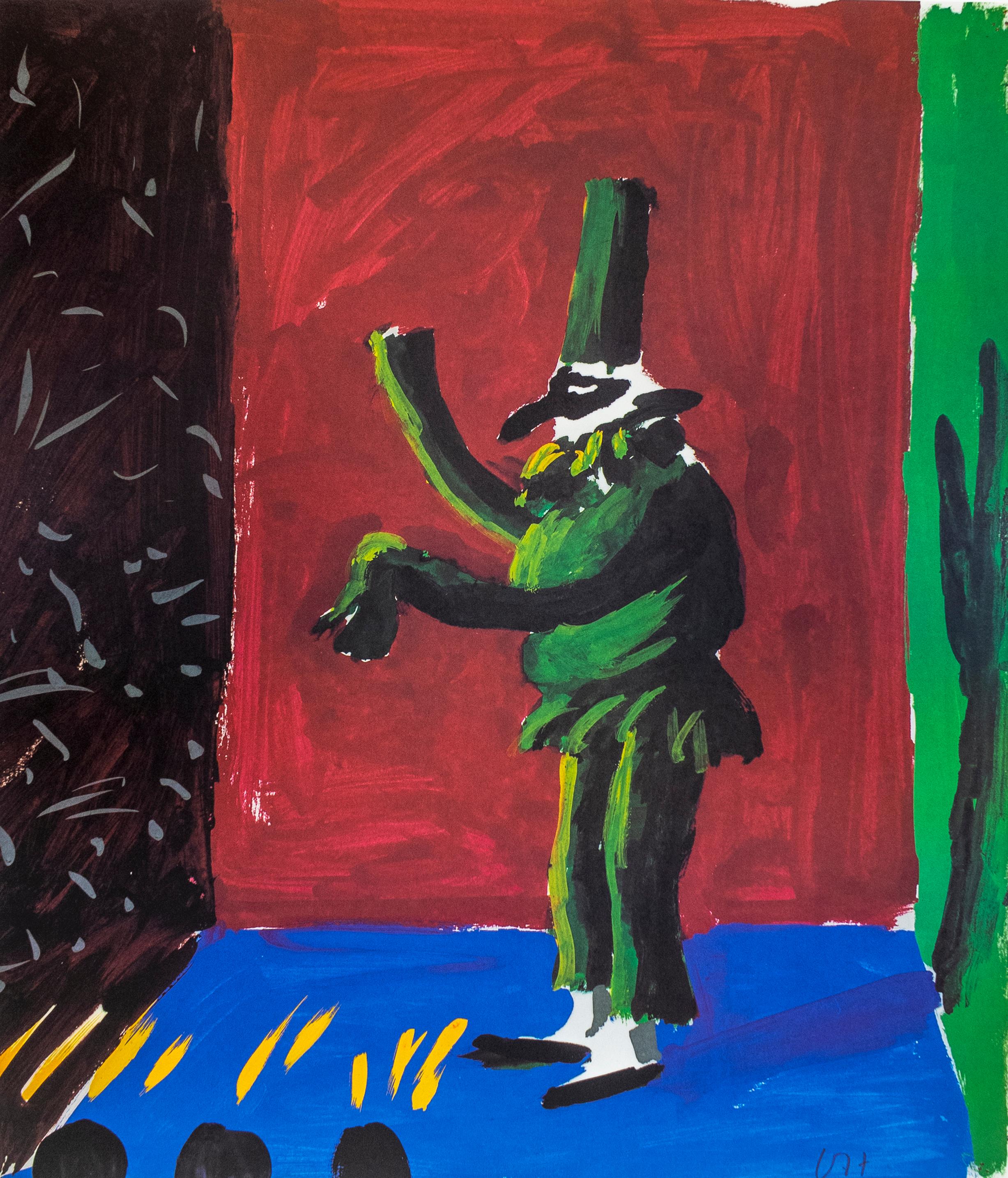 Póster vintage de David Hockney Festival de Jóvenes Dramaturgos 1982 - Print de (after) David Hockney
