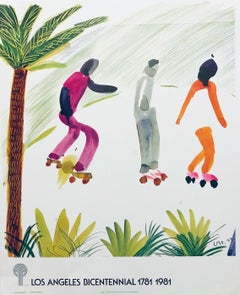 Vintage Los Angeles Bicentennial Poster featuring "Skaters-Venice"