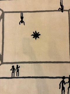 After Diego Giacometti, Carpet "La Rencontre", circa 1984, France