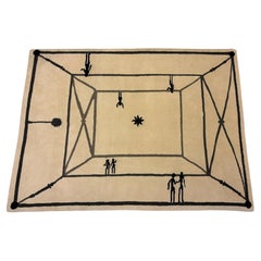 D'après Diego Giacometti, Tapis "La Rencontre", vers 1984, France