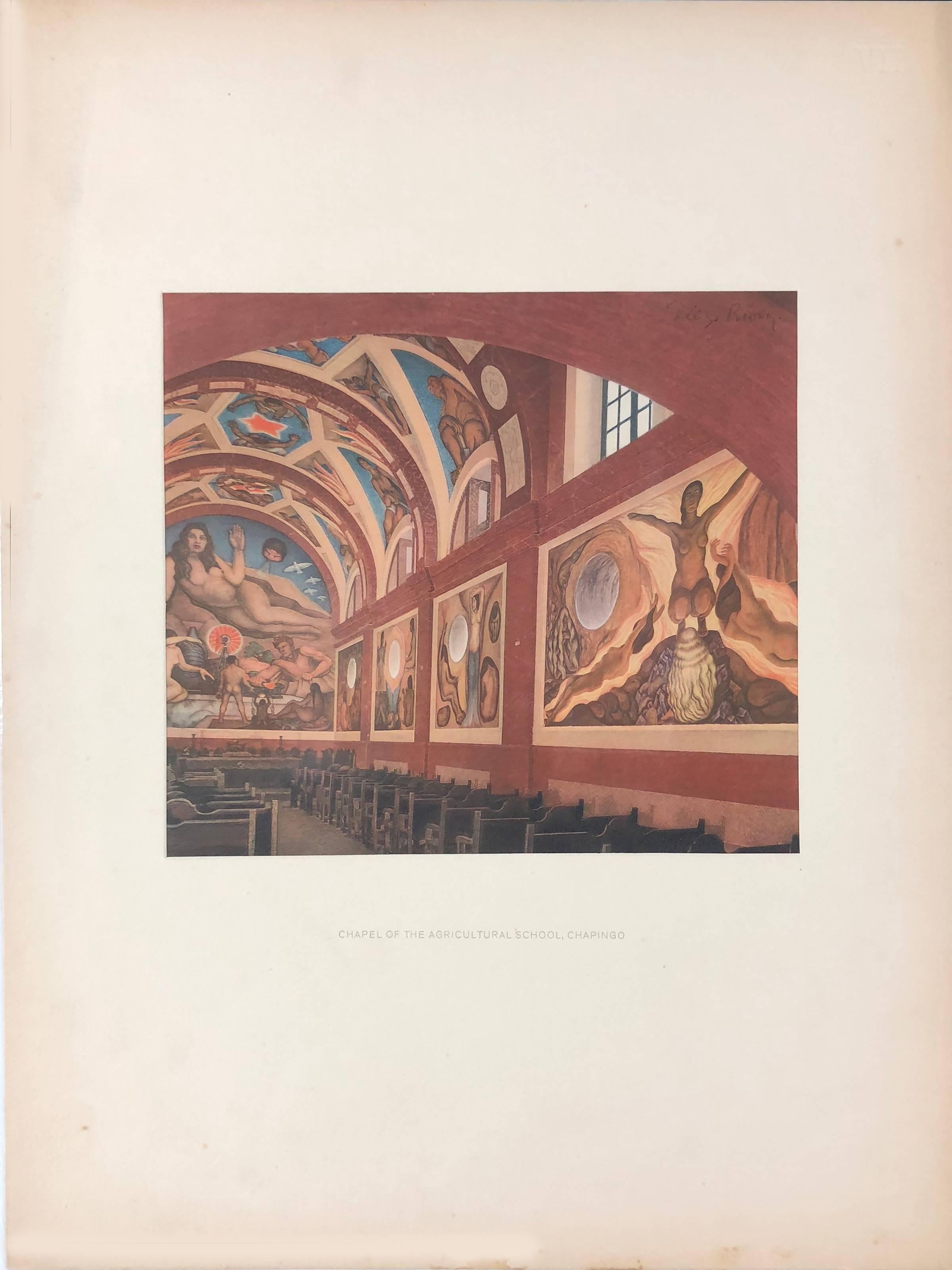 Chapel, Bauernhofschule, Chapingo – Print von (after) Diego Rivera