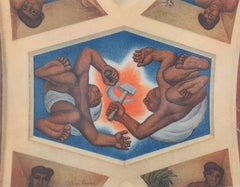 Chapel of the Agricultural School, Chapingo (Ceiling Detail, Workers)