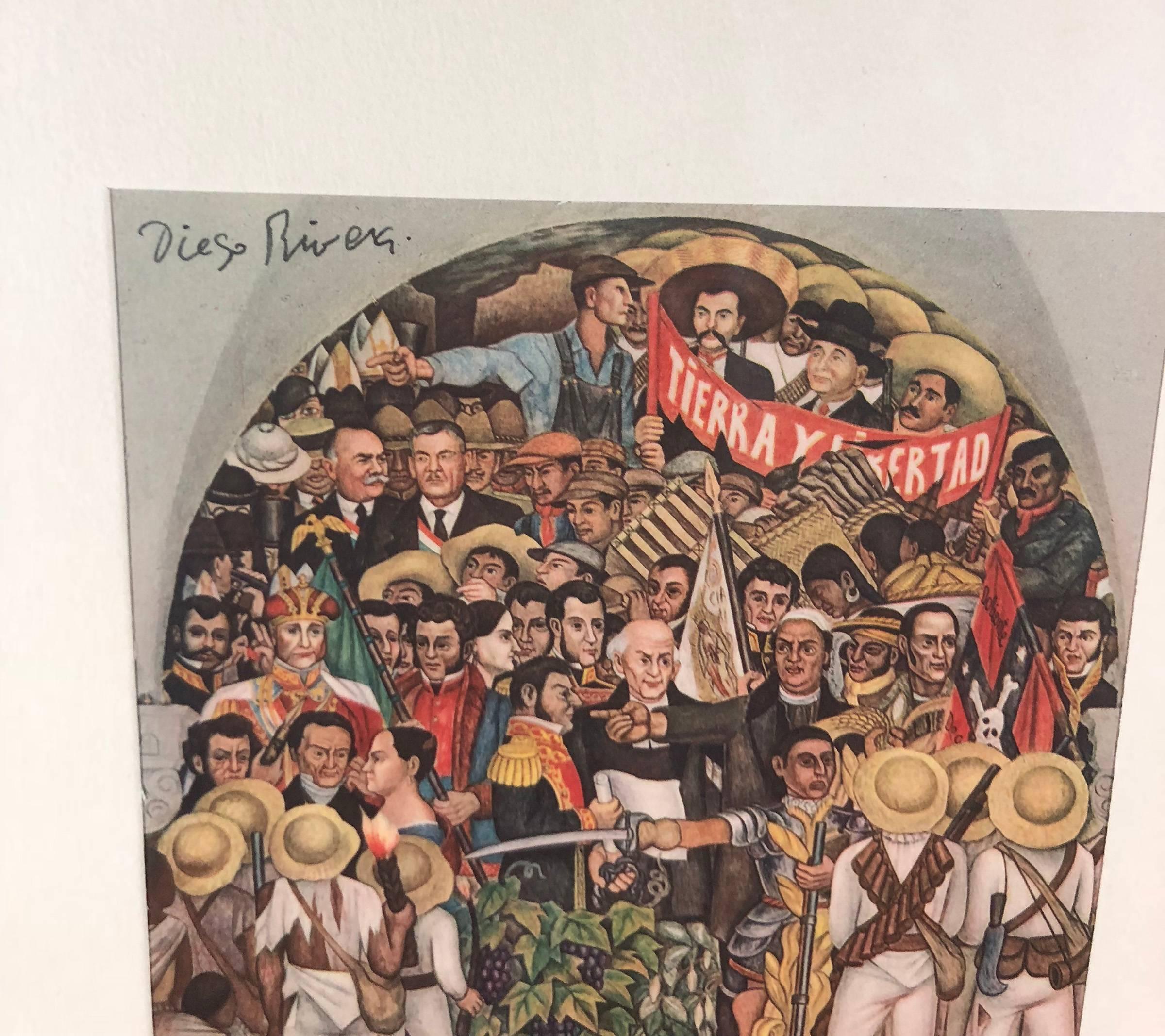 Palacio Nacional Ciudad de México, Persecución del Indio, Revolución, Independencia - Print Realista de (after) Diego Rivera