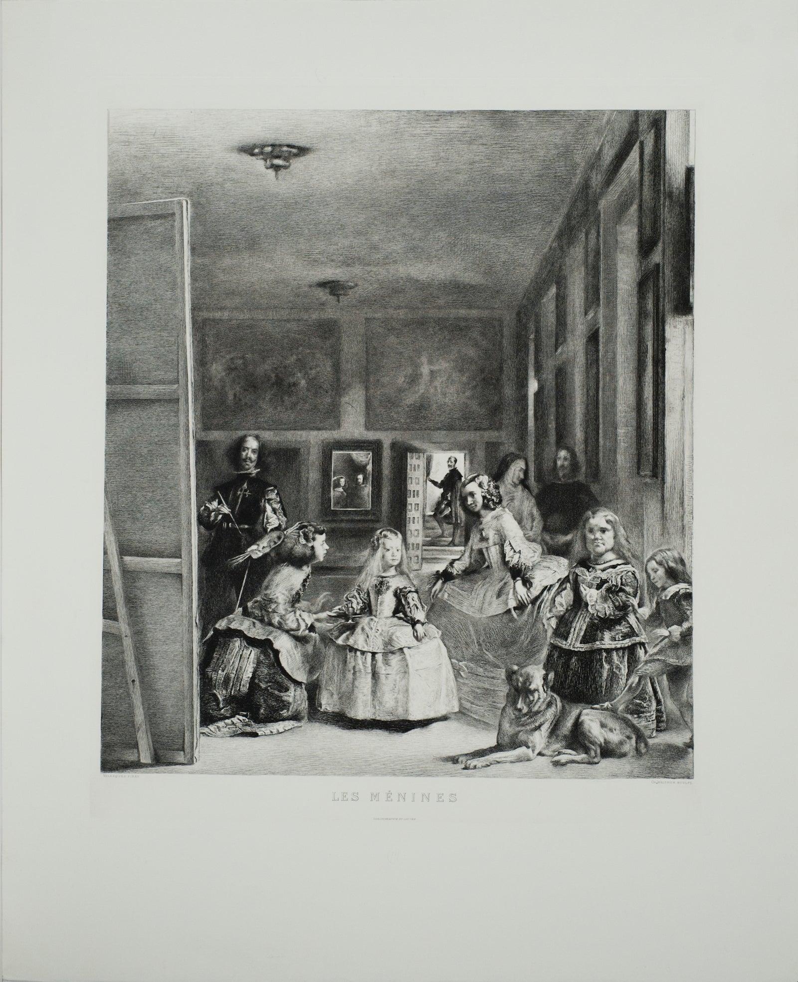 After Diego Velazquez Portrait Print - Las Meninas