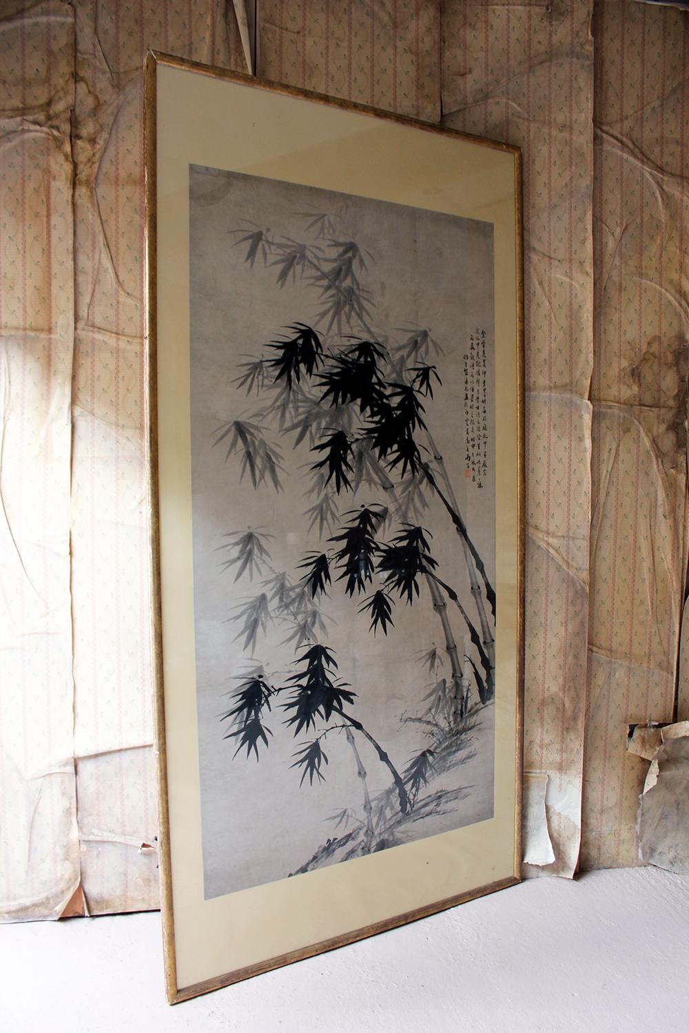 After 董其昌 Dong Qichang, Very Large Chinese Ink Painting of Bamboo, circa 1920-40 9