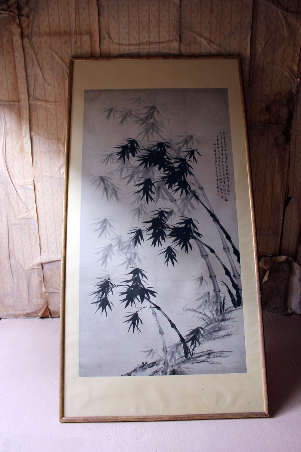 After 董其昌 Dong Qichang, Very Large Chinese Ink Painting of Bamboo, circa 1920-40 11