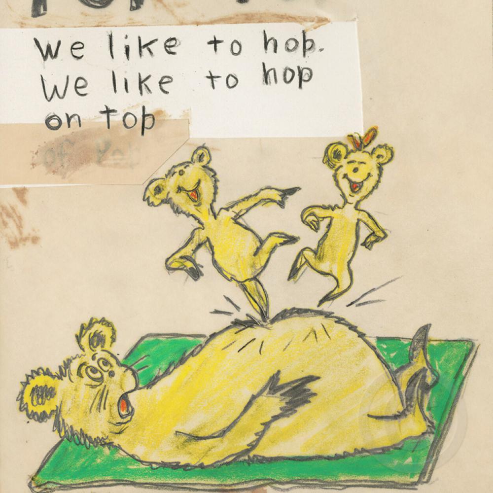 HOP POP TOP - Print by (after) Dr. Seuss (Theodore Geisel)