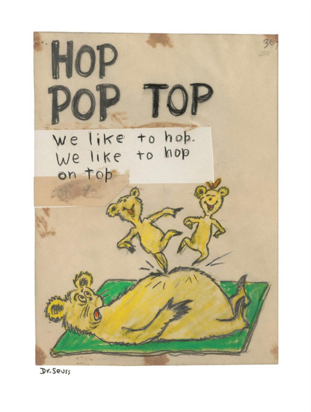 (after) Dr. Seuss (Theodore Geisel) Animal Print - HOP POP TOP