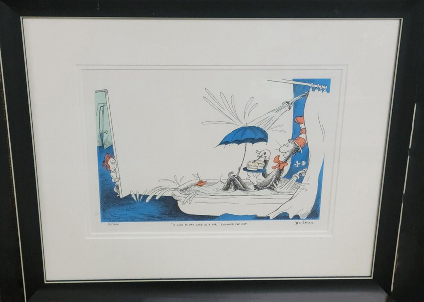 J'aime manger des gâteaux dans The Tub - Pop Art Print par (after) Dr. Seuss (Theodore Geisel)