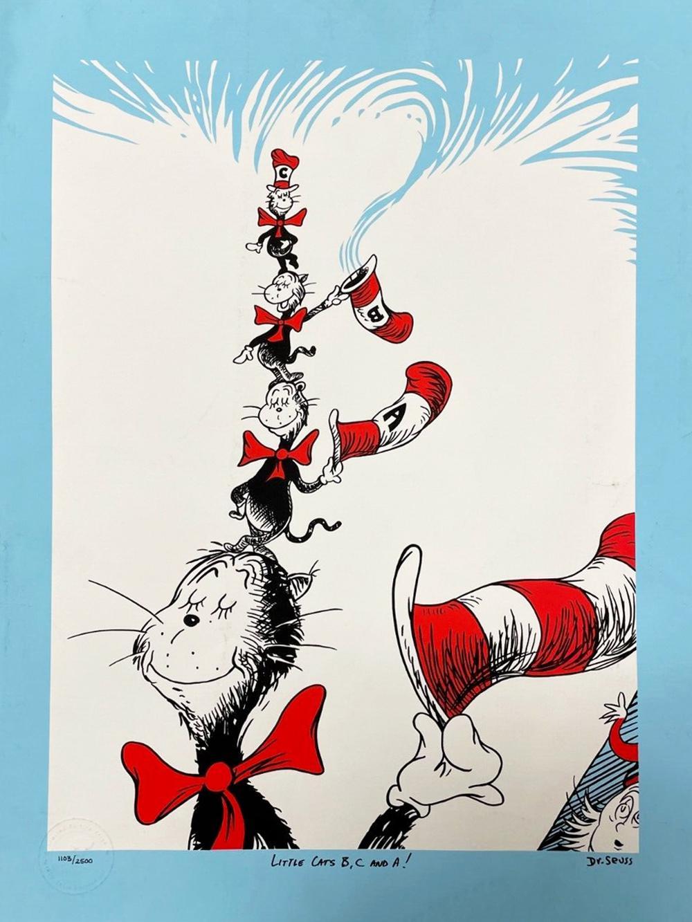 (after) Dr. Seuss (Theodore Geisel) Animal Print - Little Cats B, C And A