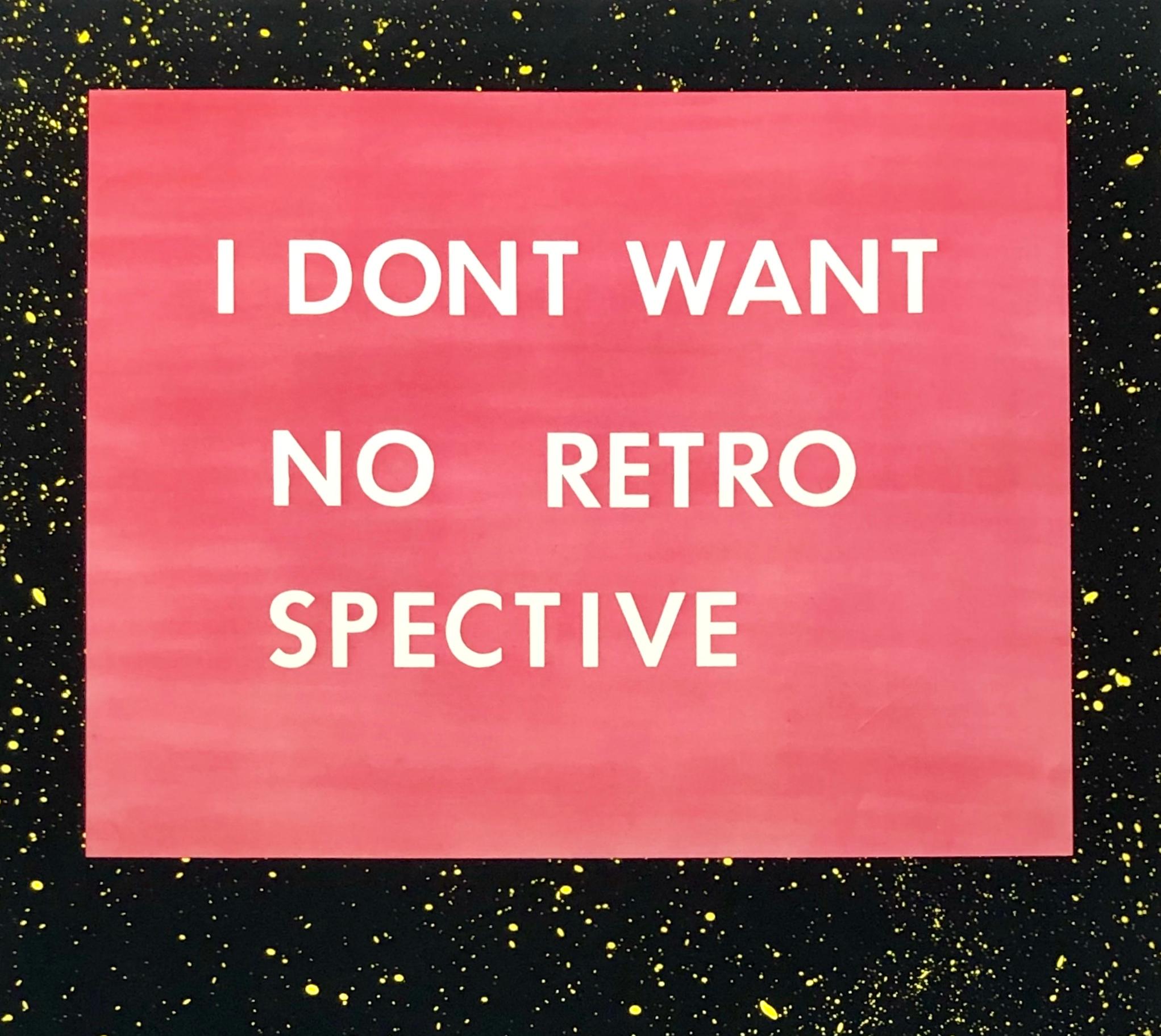 Ed Ruscha Whiney Museum poster 1982 (Ed Ruscha I Don't Want No Retro Spective) - Print by (After) Ed Ruscha