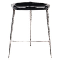 After Eden • Oxidized Teak & Stainless Steel Counter Stool by Odditi
