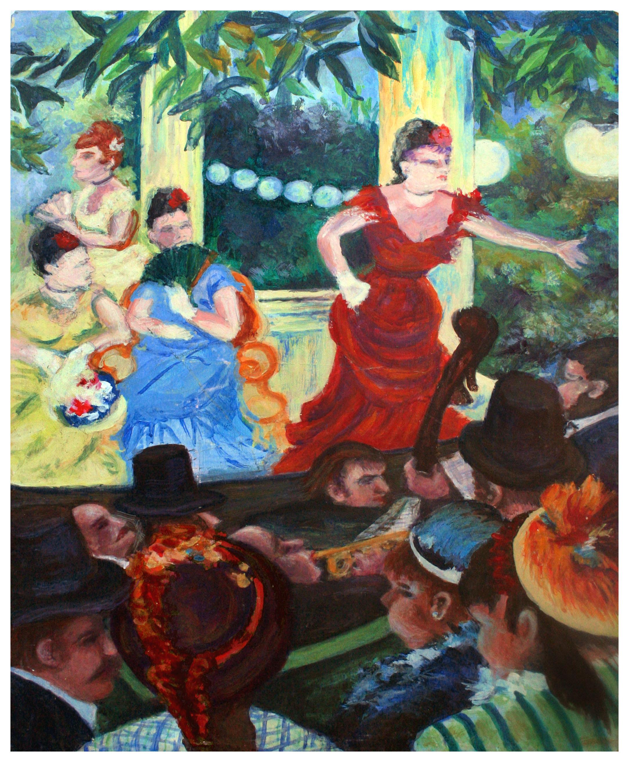 Mid Century Study of Café-Concert at Les Ambassadeurs, after Degas
