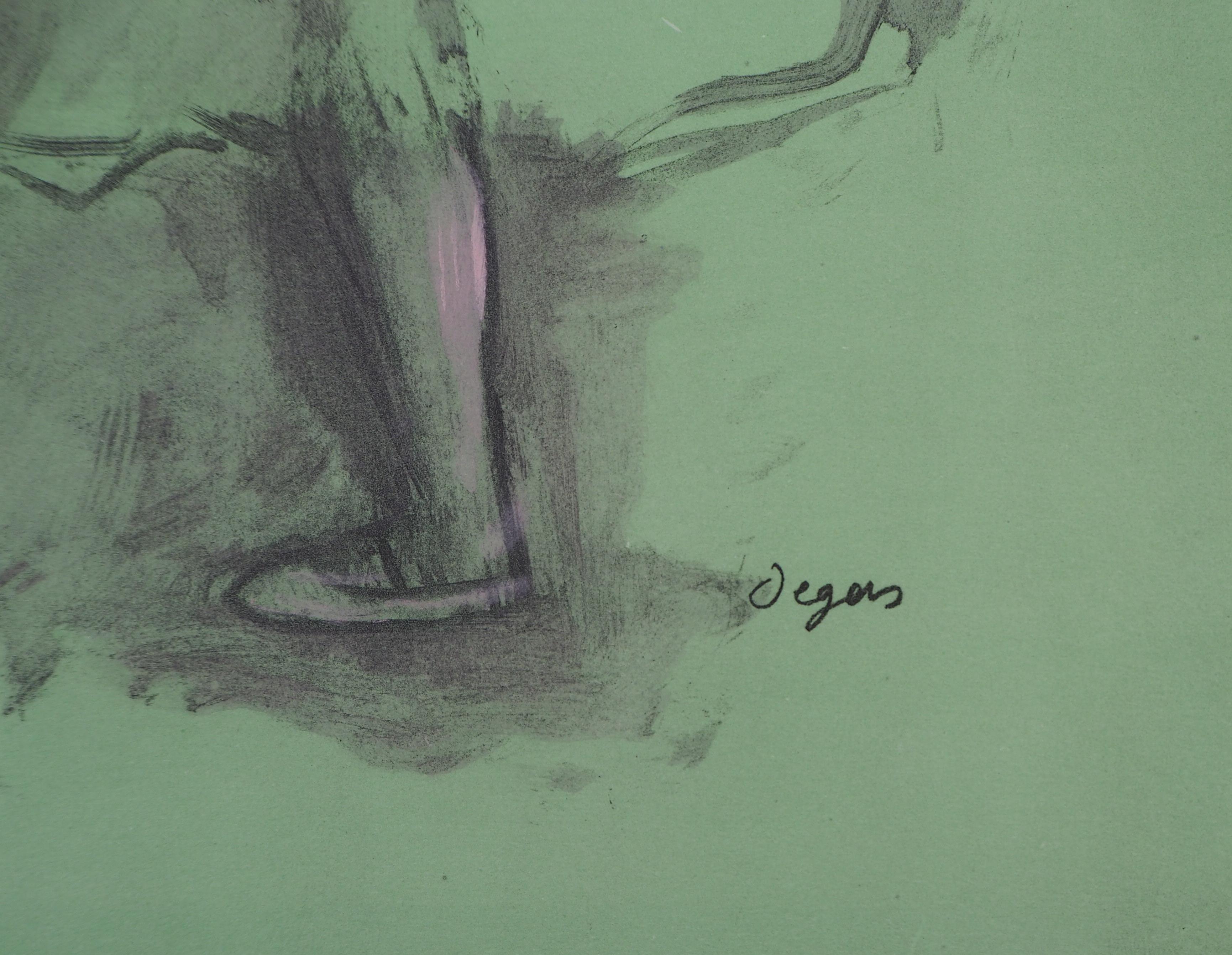 Ballerinas at Training  - Lithograph and Watercolor stencil - Print by (after) Edgar Degas
