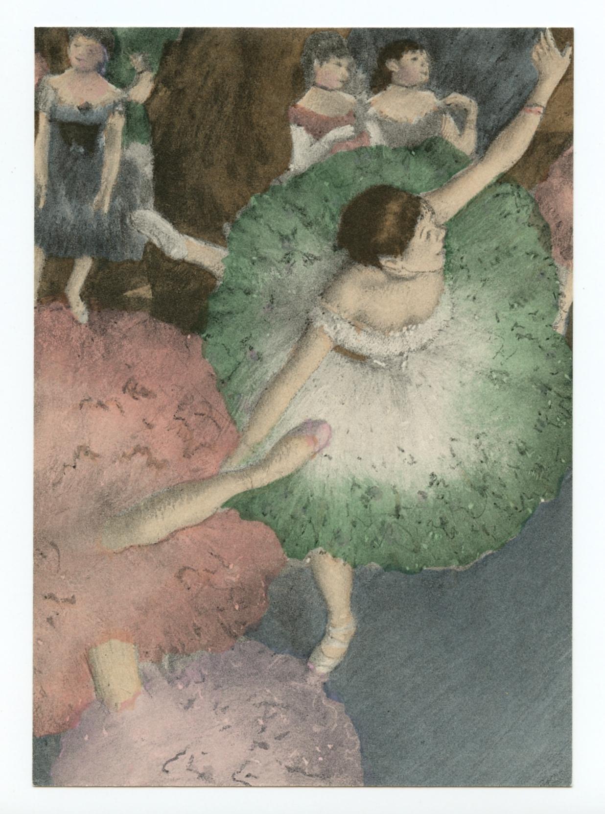 Portrait Print di (after) Edgar Degas - pochoir