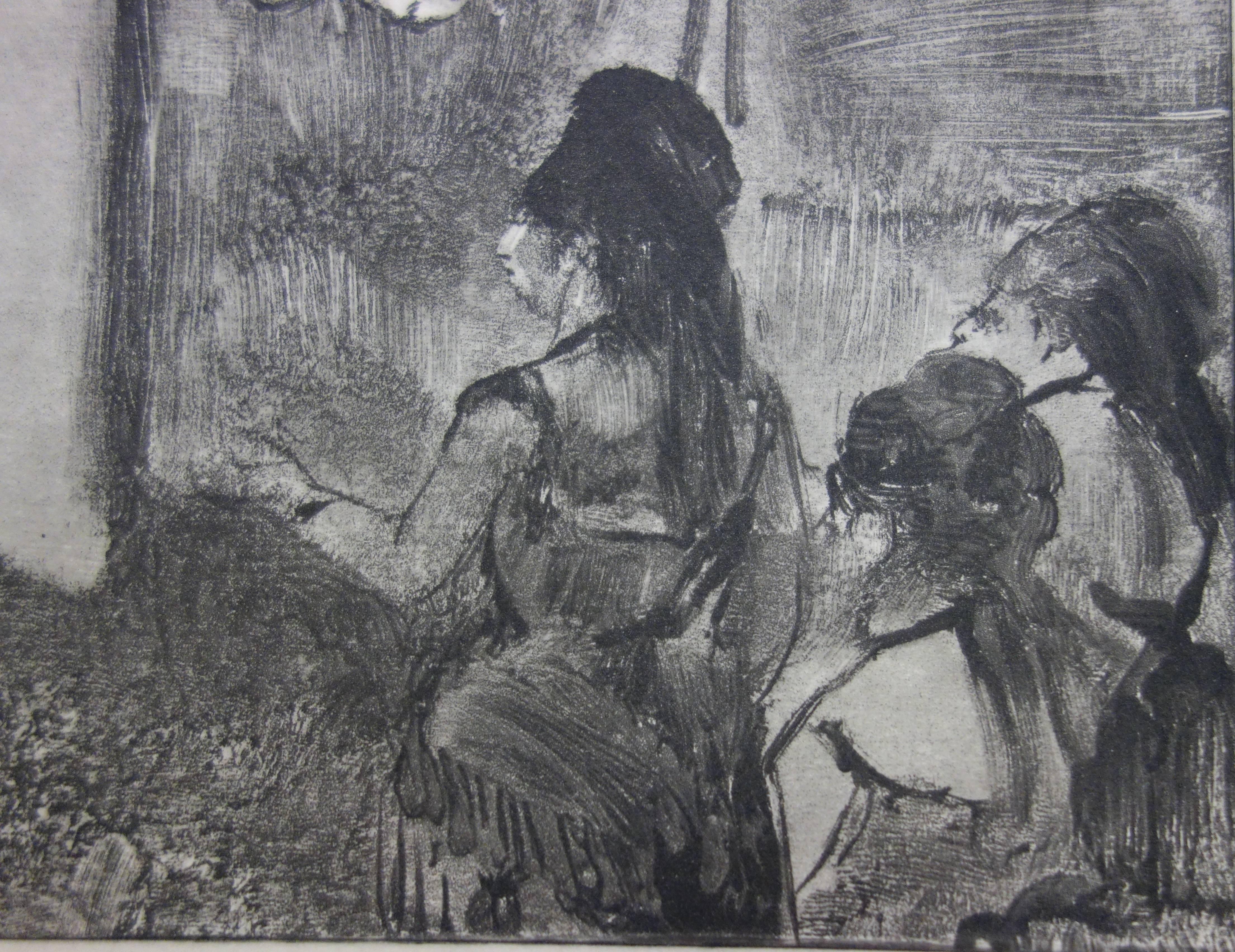 Three Women in a Saloon - Original etching - Modern Print by (after) Edgar Degas