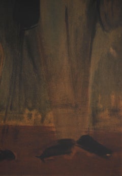 Deux hommes debout - Lithographie, Mourlot