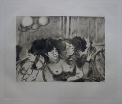 Waiting for a Client - Original etching