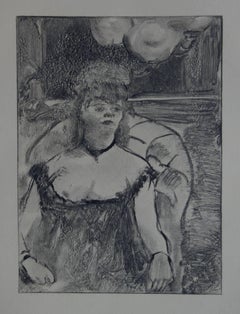 Whorehouse Scene : A Gorgeous Woman - Original etching