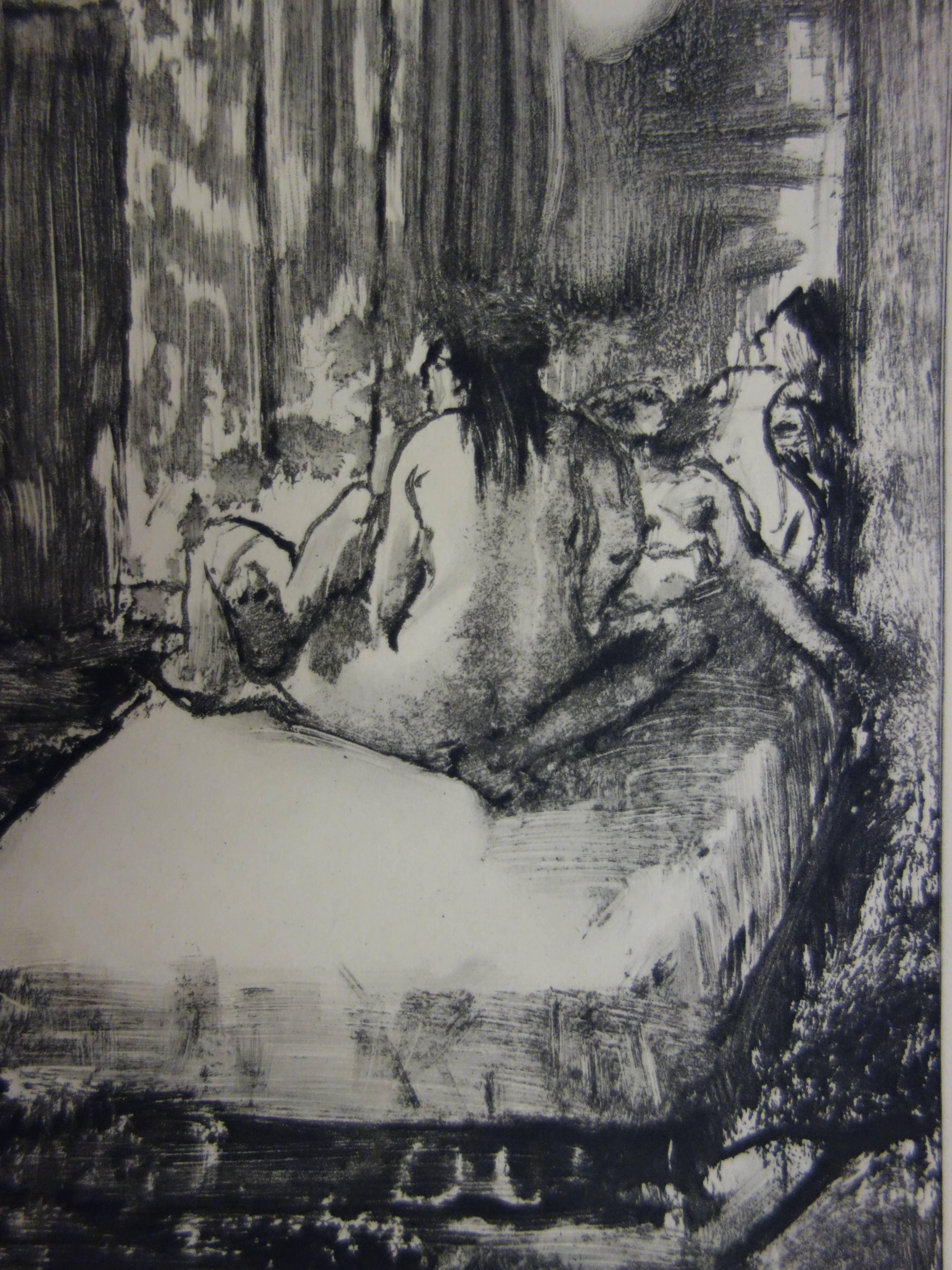 Die Gewächshausszene: In der Intimität des Raums - Radierung (Moderne), Print, von (after) Edgar Degas