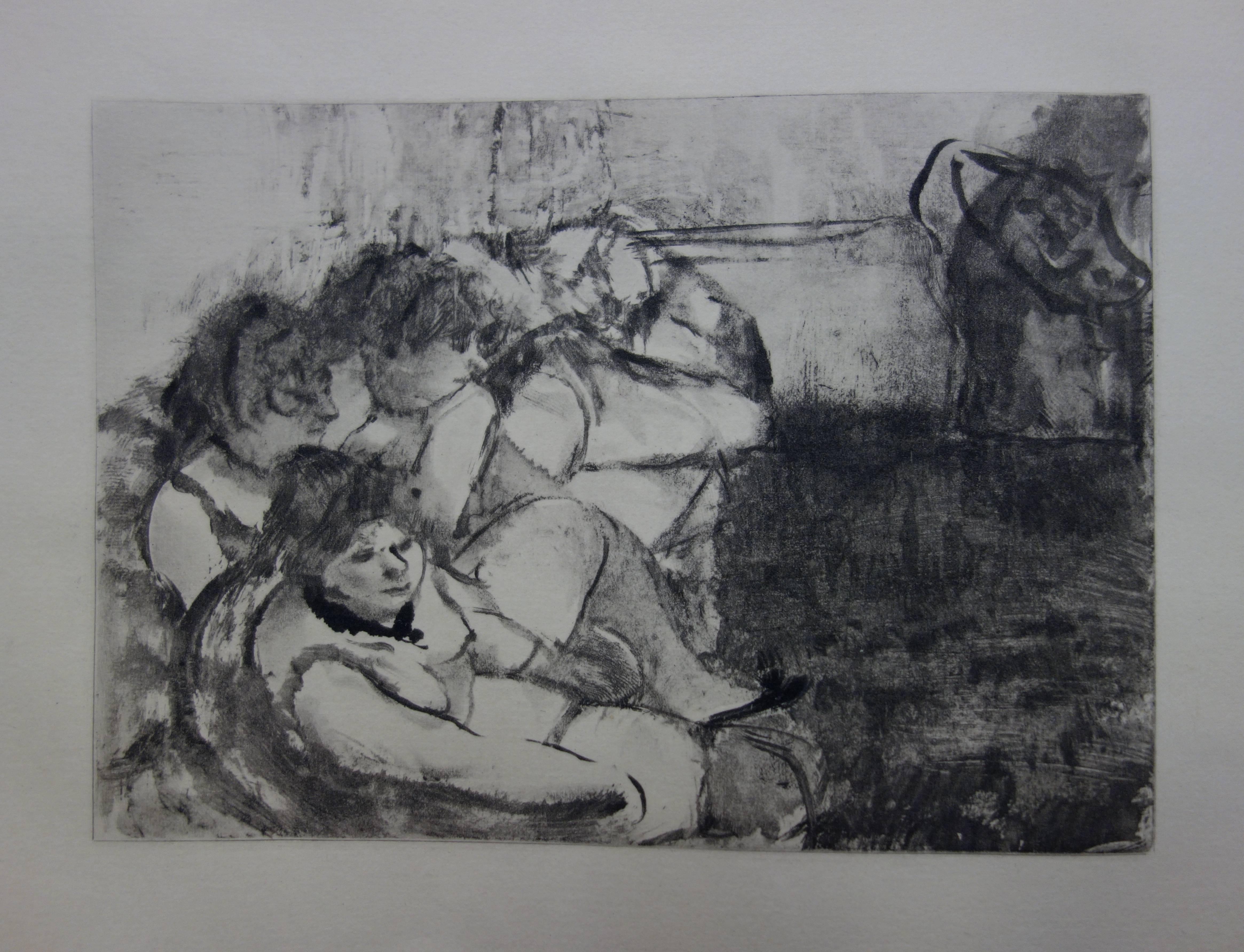 Figurative Print (after) Edgar Degas - Une assiette Mimes des Courtisanes de Lucien